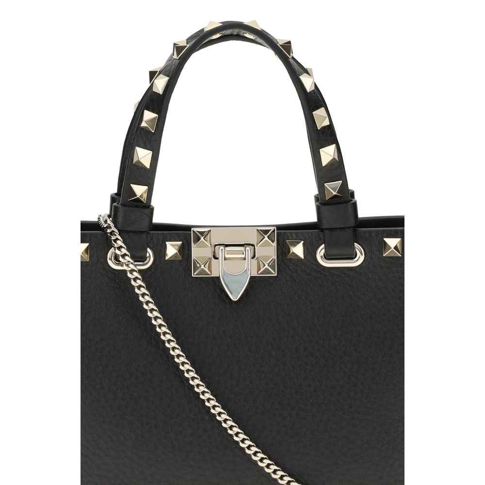 Valentino Garavani Black Calf Leather Bos Taurus Handbag