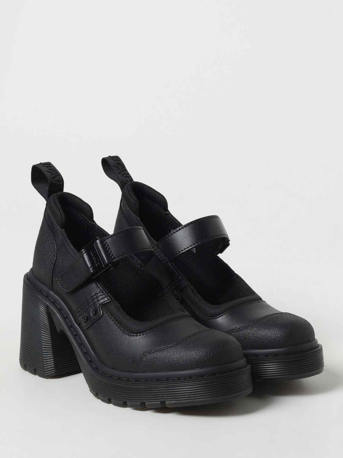 Dr. Martens Black Leather Platform Pumps
