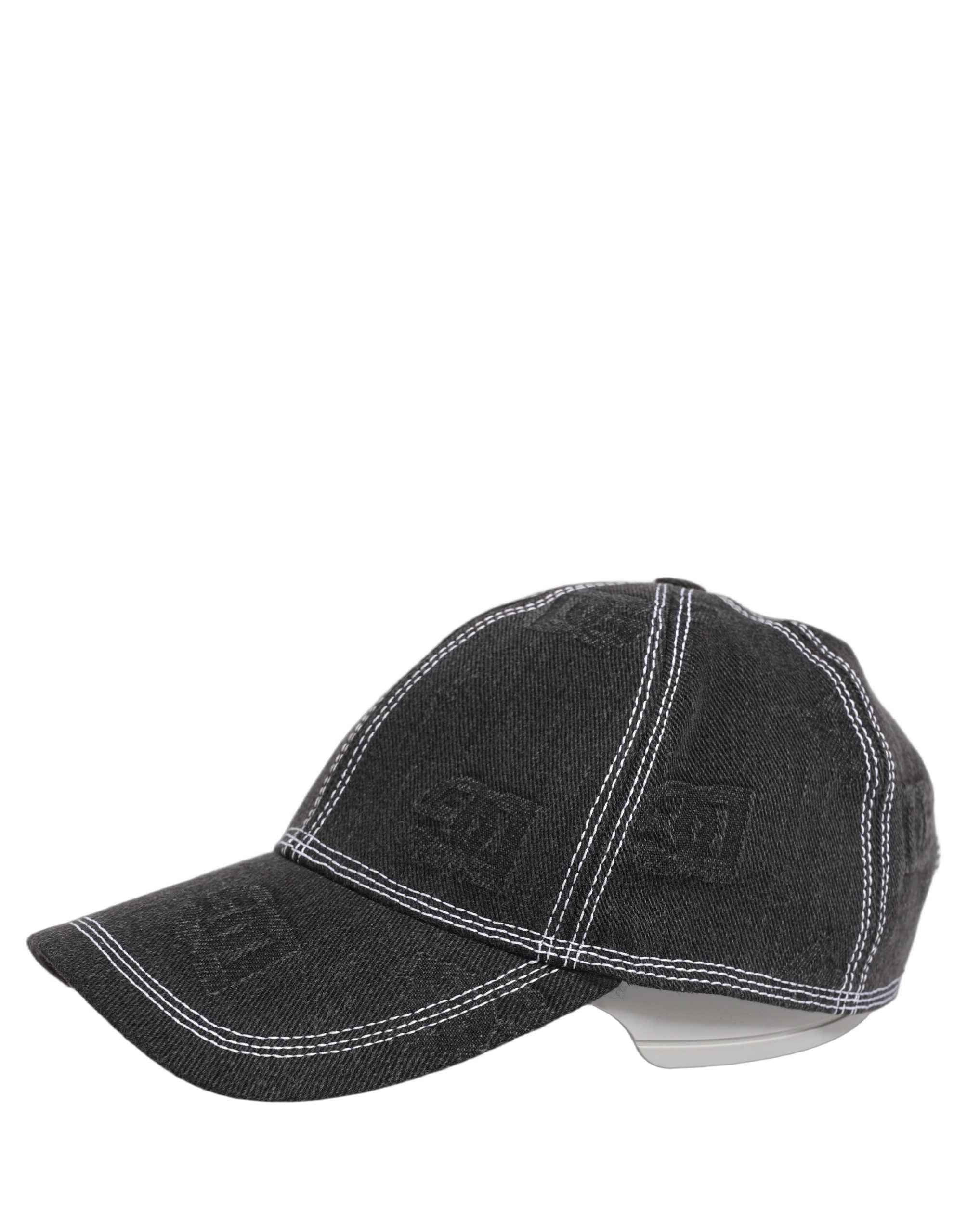 Dolce & Gabbana Men Black Cotton 6 Panel Baseball Capello Hat