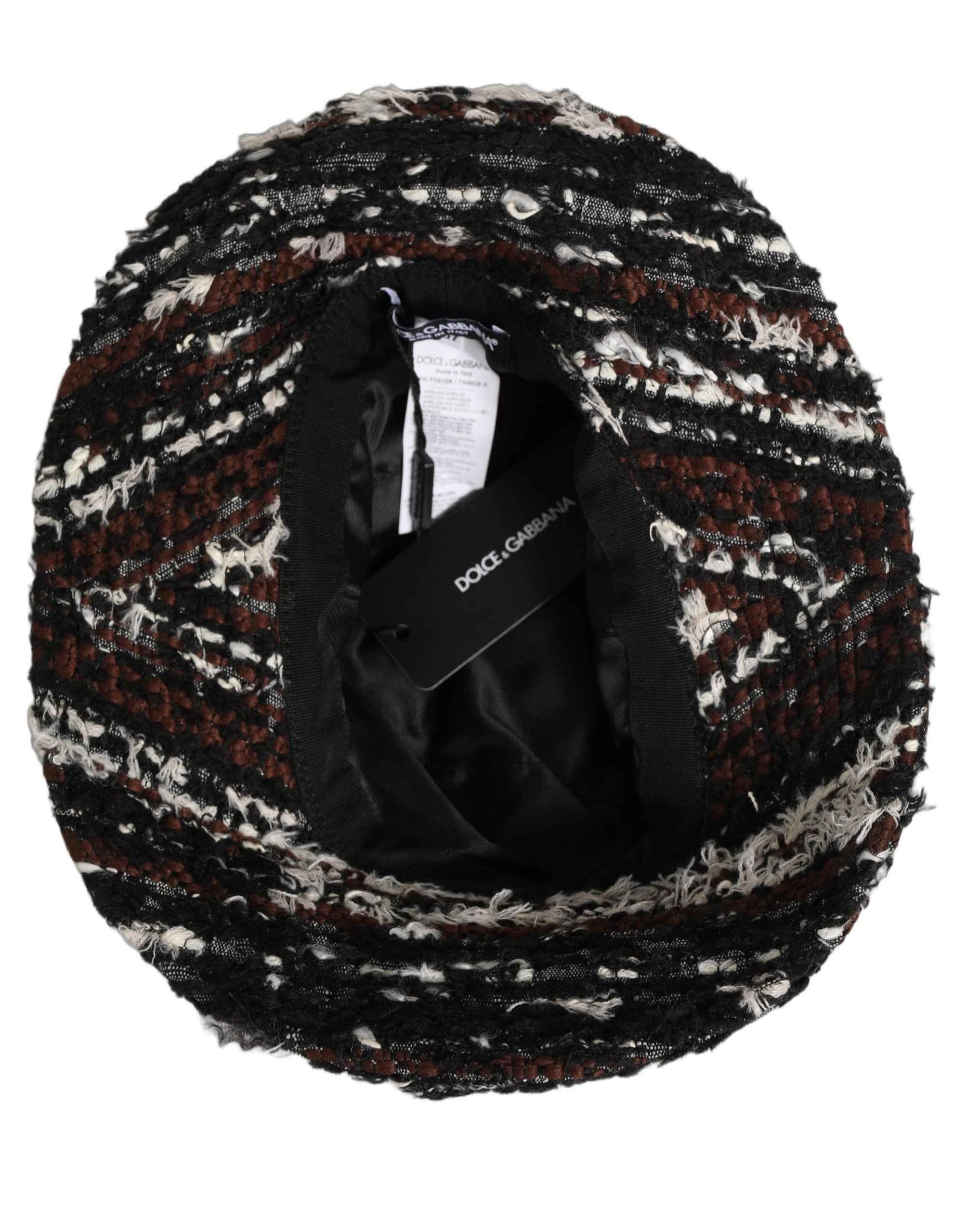 Dolce & Gabbana Women Multicolor Acrylic Tweed Bucket Capello Hat
