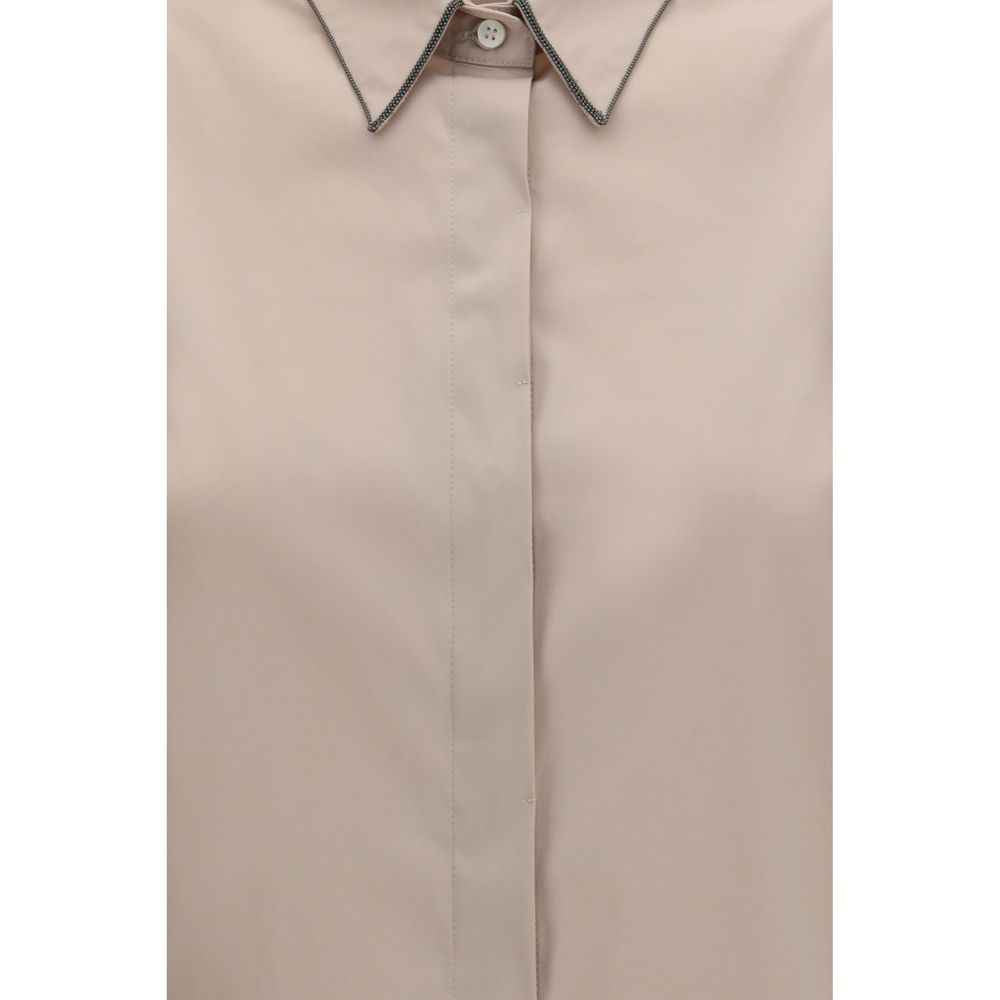 Brunello Cucinelli Beige Cotton Shirt