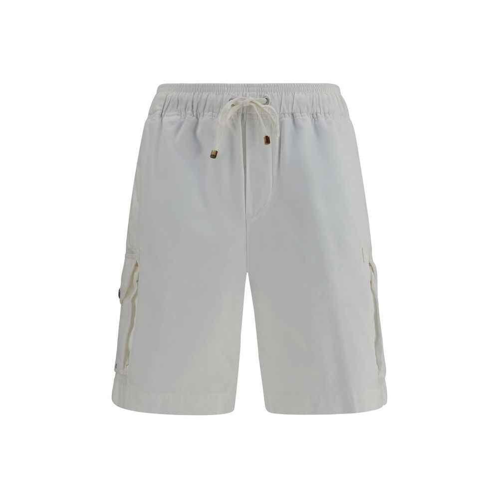 Brunello Cucinelli White Cotton Bermuda Shorts