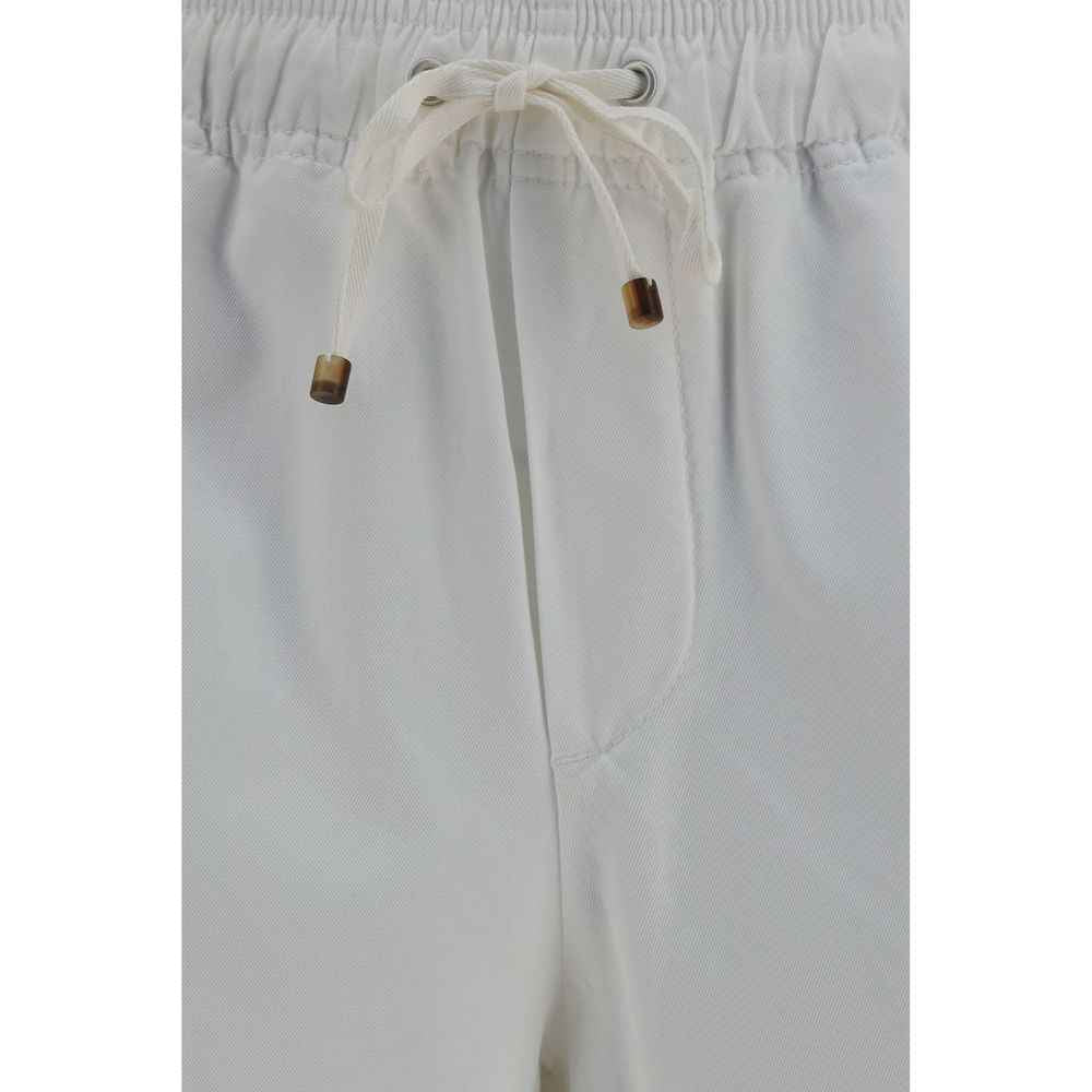 Brunello Cucinelli White Cotton Bermuda Shorts
