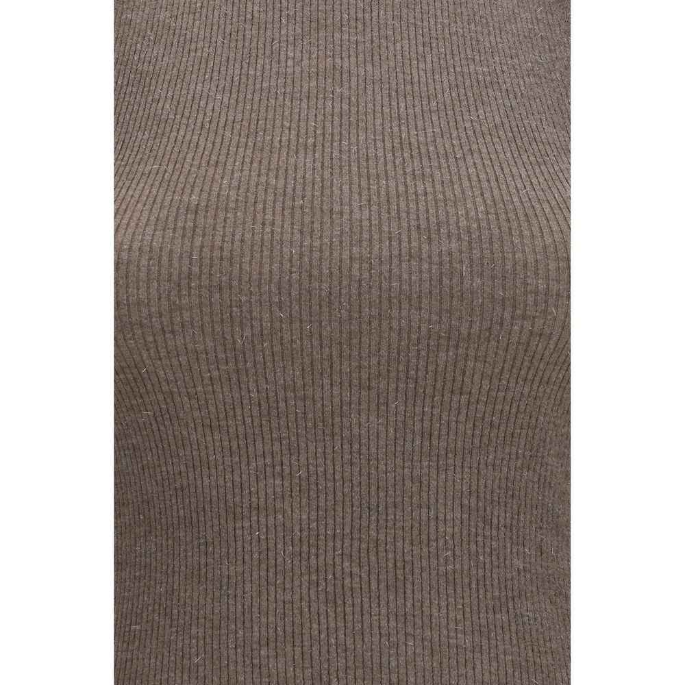 Brunello Cucinelli Brown Cashmere Sleeveles Sweater