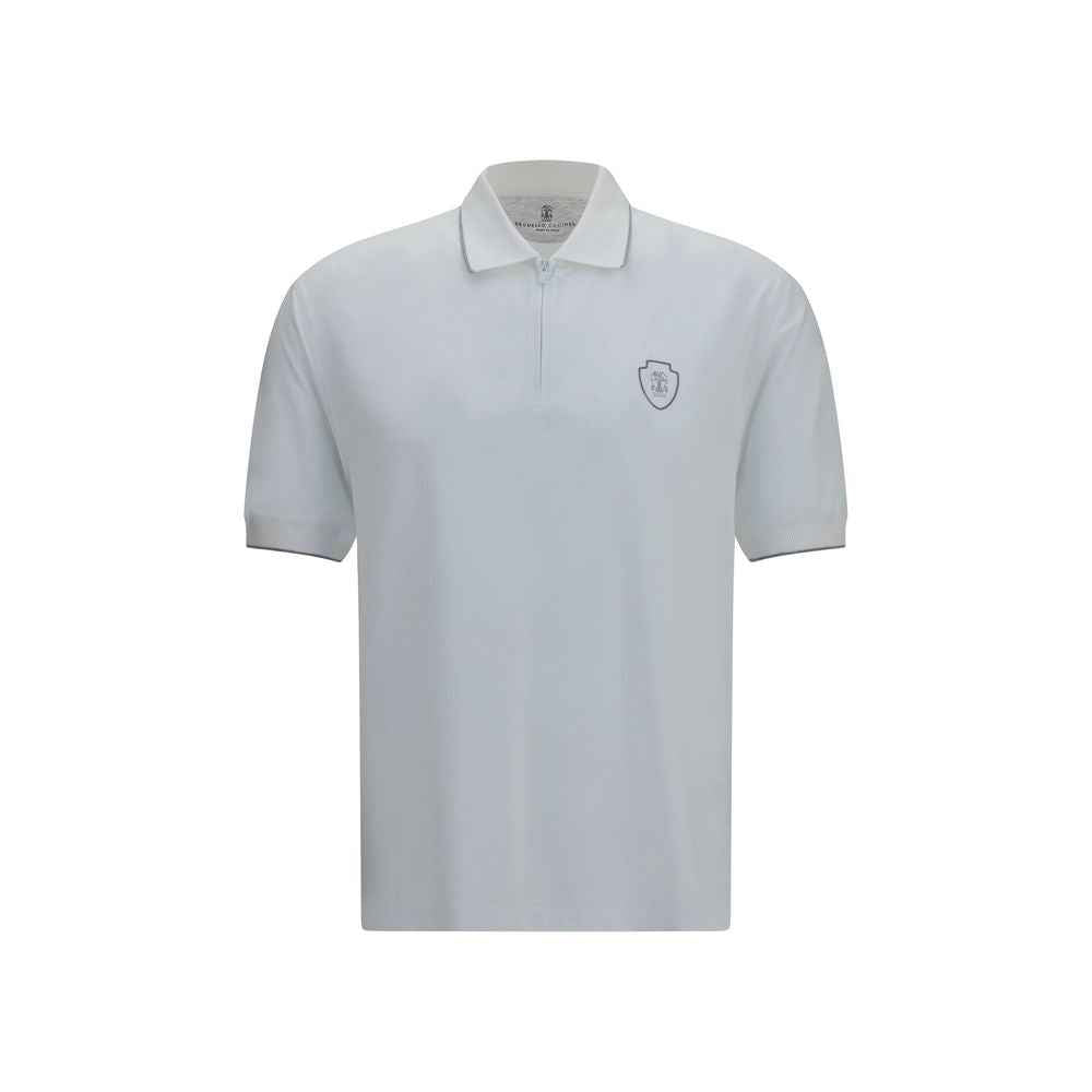 Brunello Cucinelli White Polyamide Polo Shirt