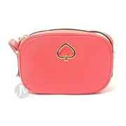 Kate Spade New York Women'S Kourtney Pebbled Leather Zip Around Camera Crossbody Bag (Stoplight)