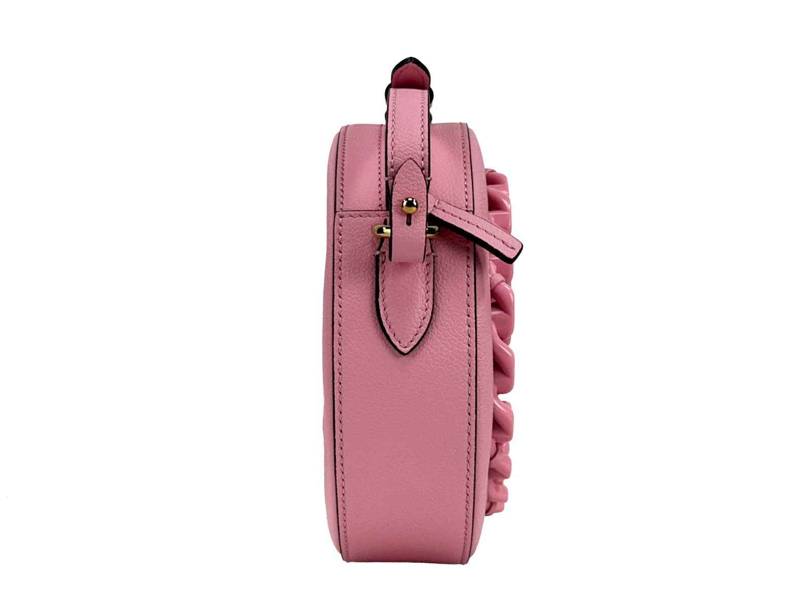 Versace Round Disco Leather Camera Case Crossbody Bag