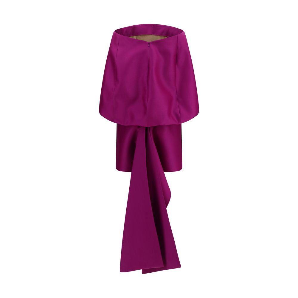 Balenciaga Purple Wool Oves Aries Cocktail Dress