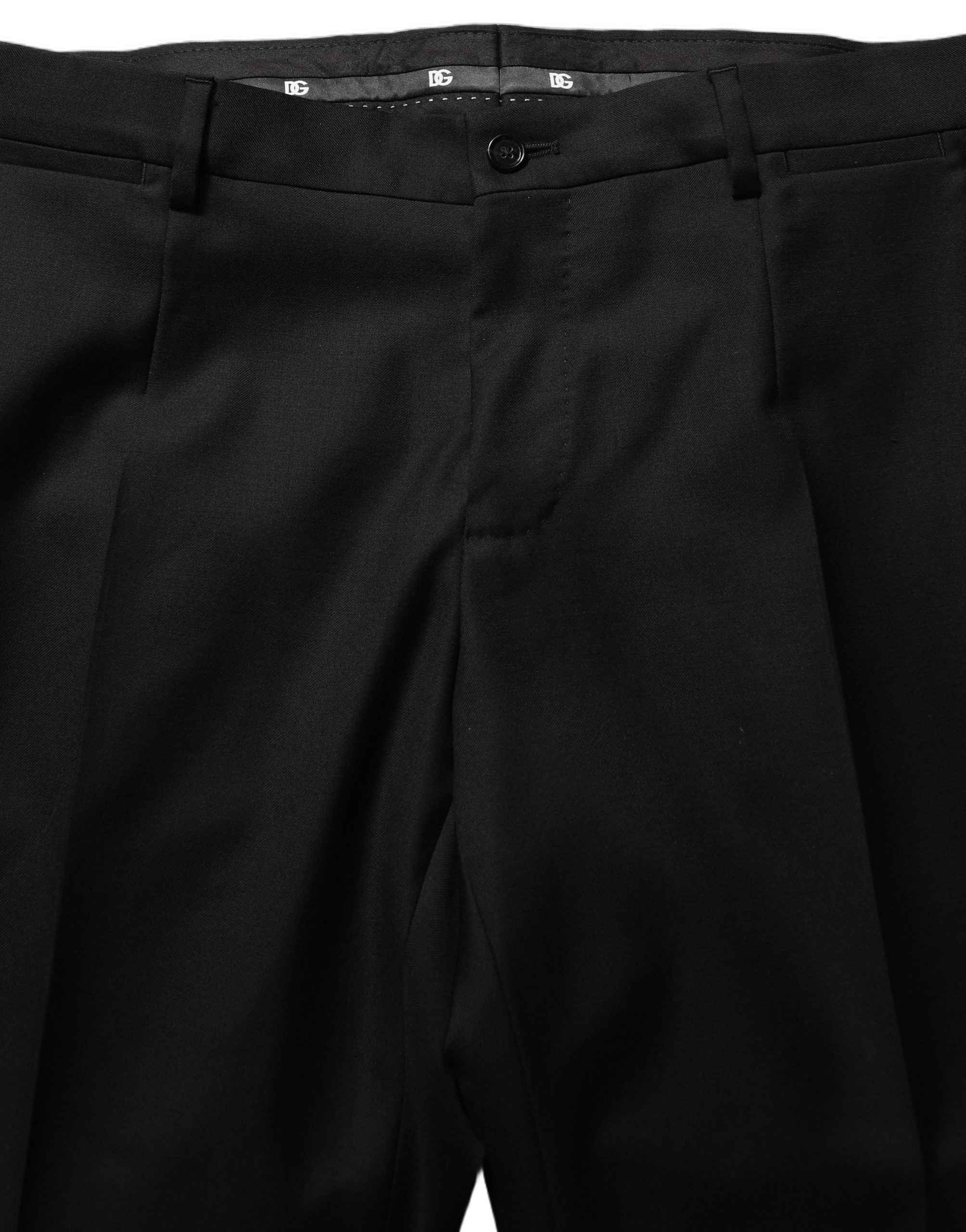 Dolce & Gabbana Black Wool Slim Fit Formal 2 Piece Men Suit