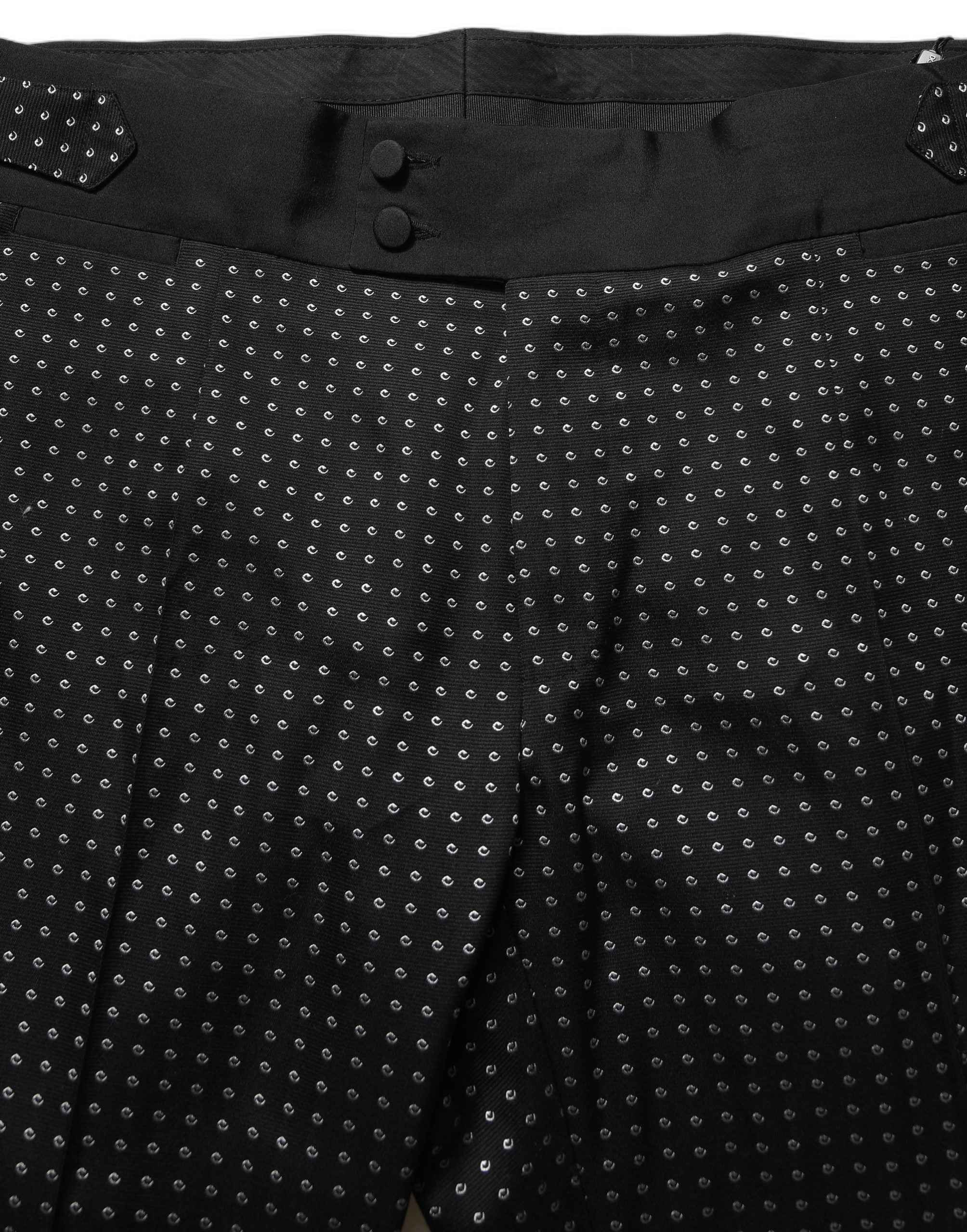 Dolce & Gabbana Black Polka Dot Cotton Dress Trouser Pants