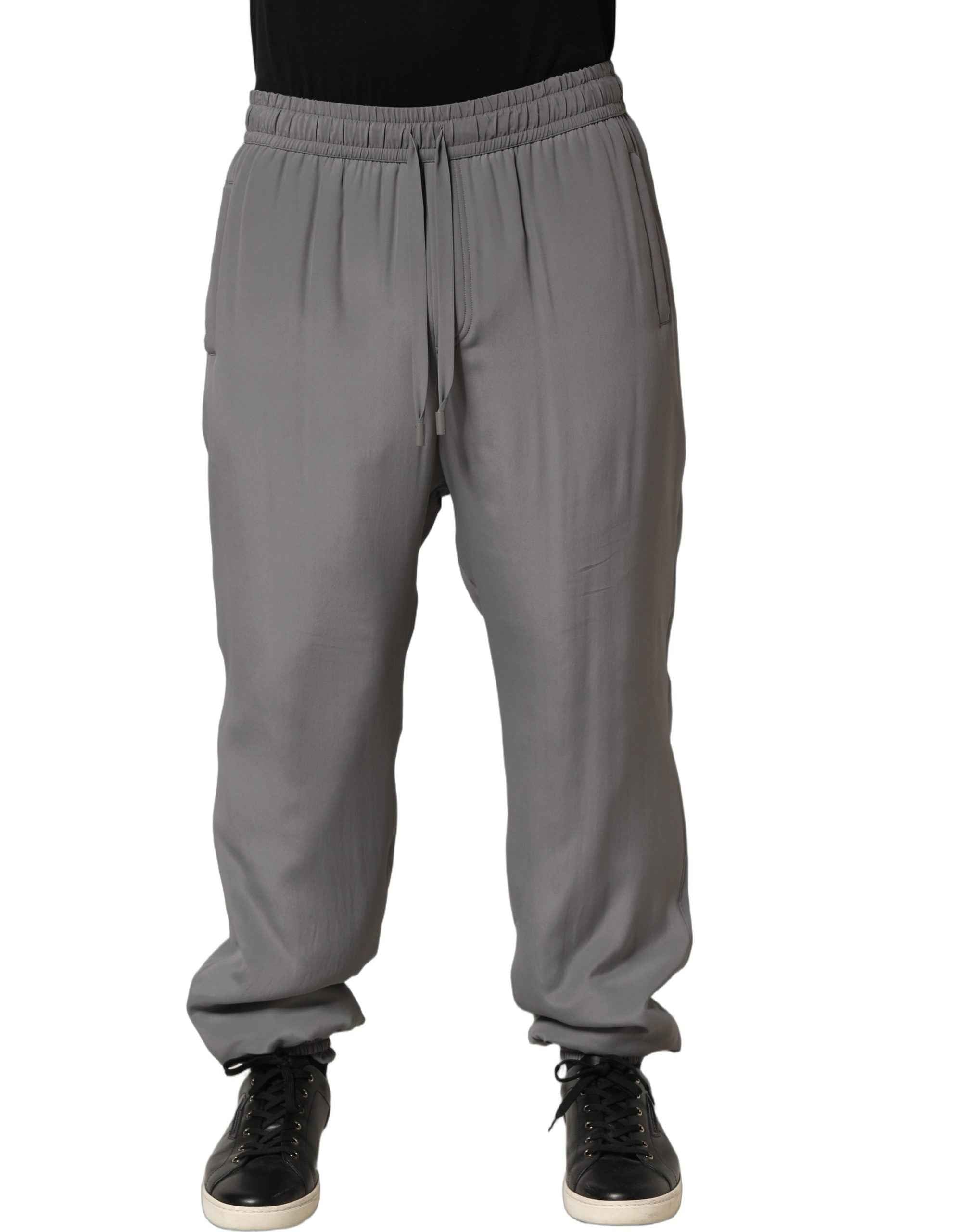 Dolce & Gabbana Gray Cotton Jogger Sweatpants Trouser Pants