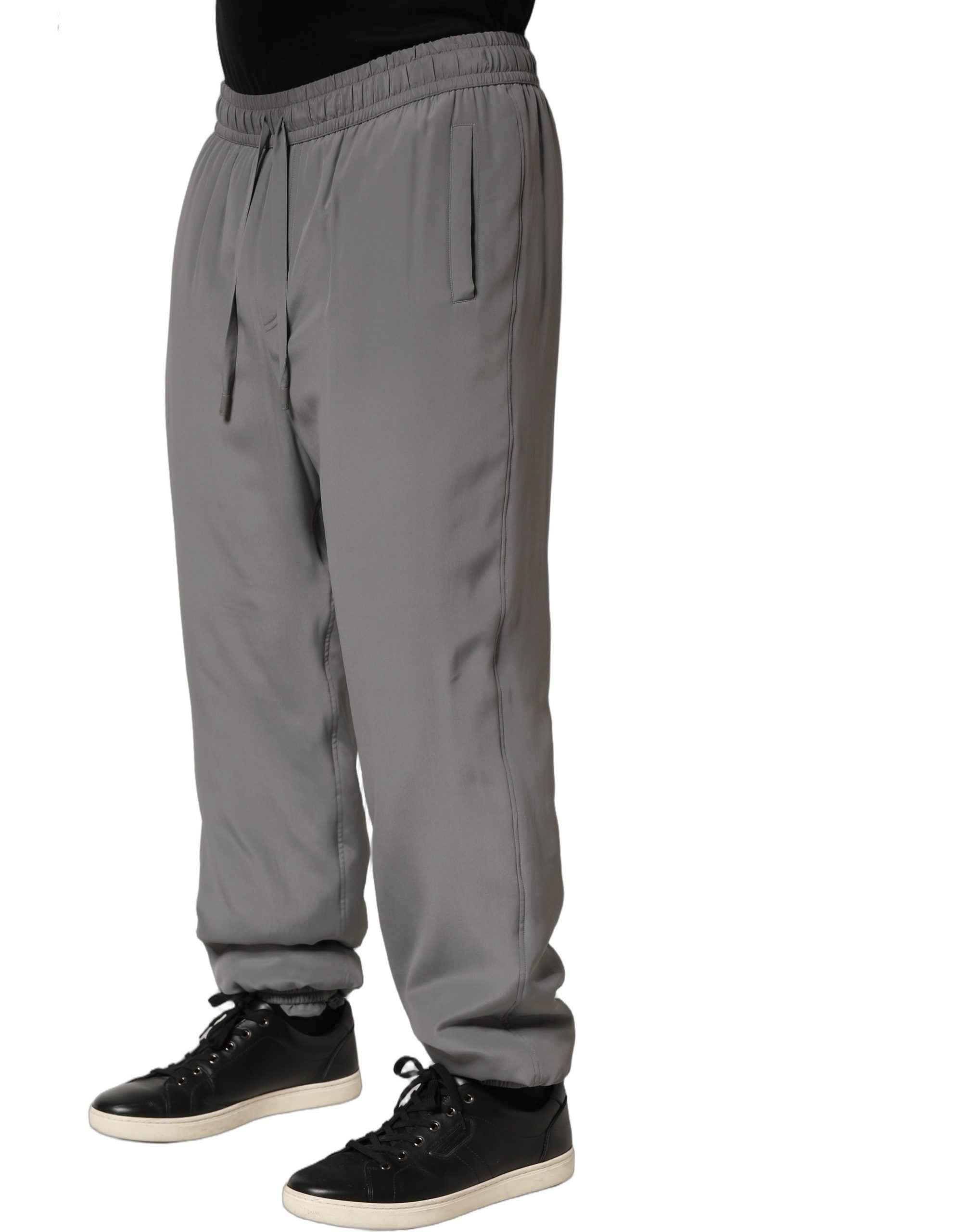 Dolce & Gabbana Gray Cotton Jogger Sweatpants Trouser Pants