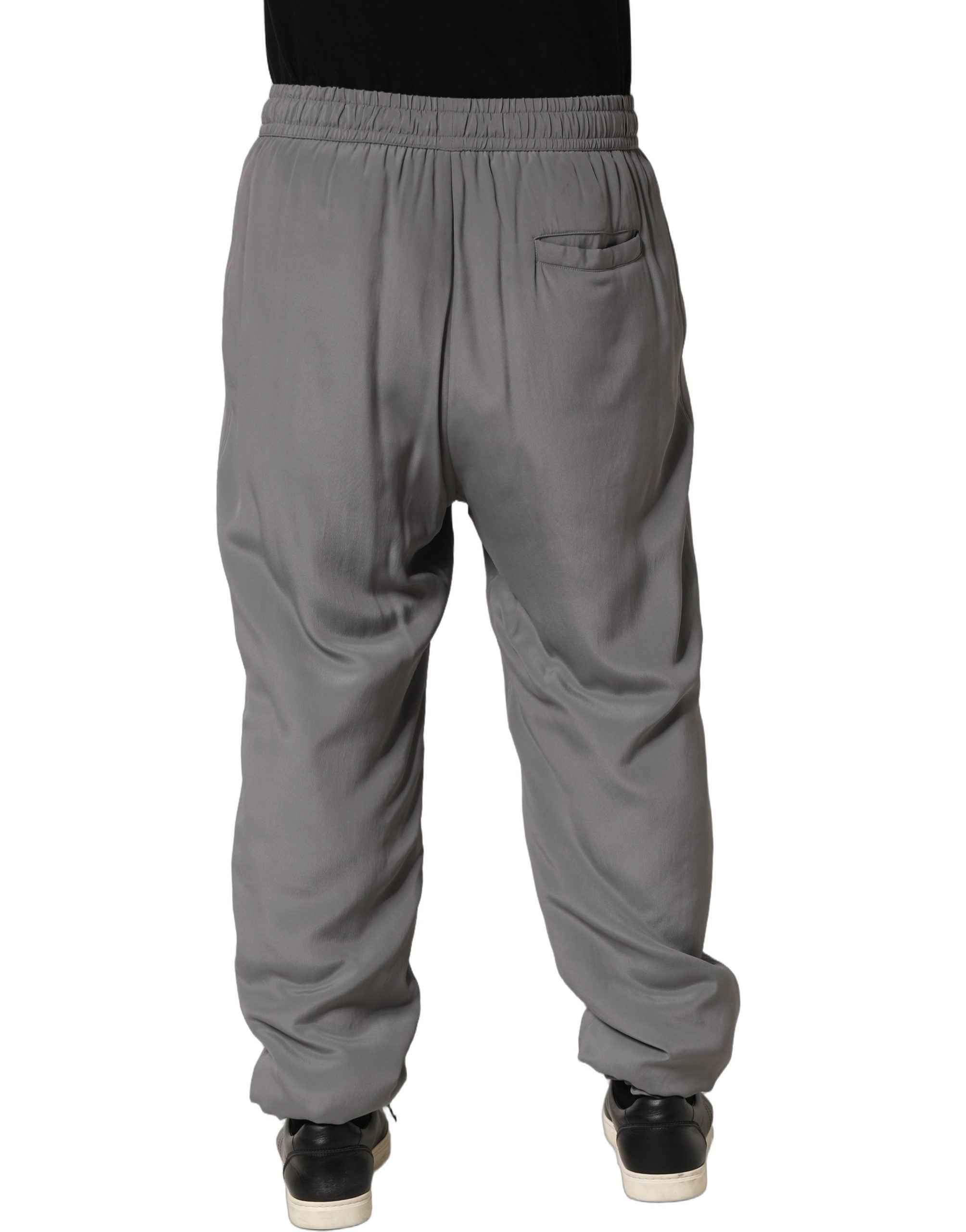 Dolce & Gabbana Gray Cotton Jogger Sweatpants Trouser Pants