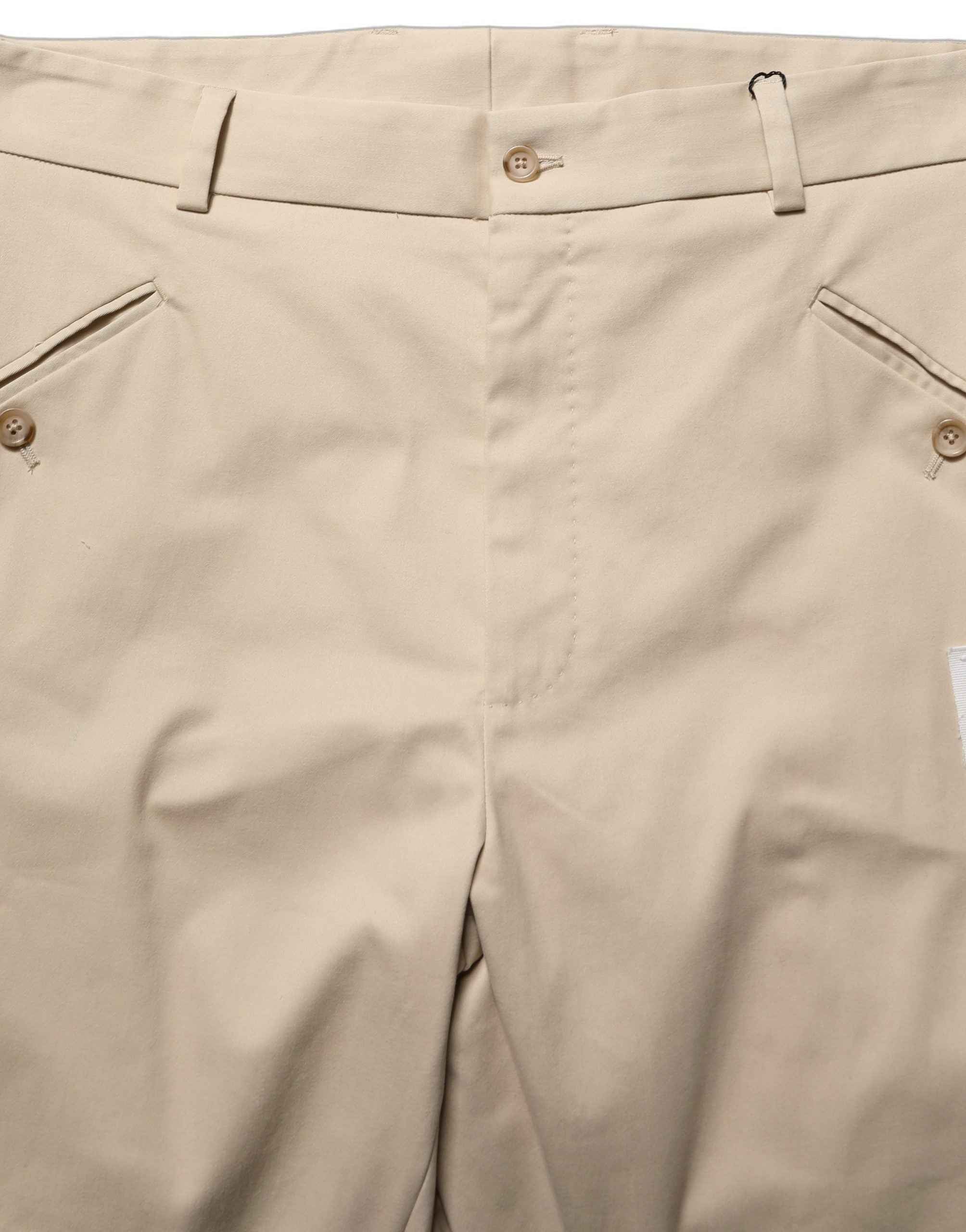 Dolce & Gabbana Beige Re-Editon Mid Waist Tapered Men Pants