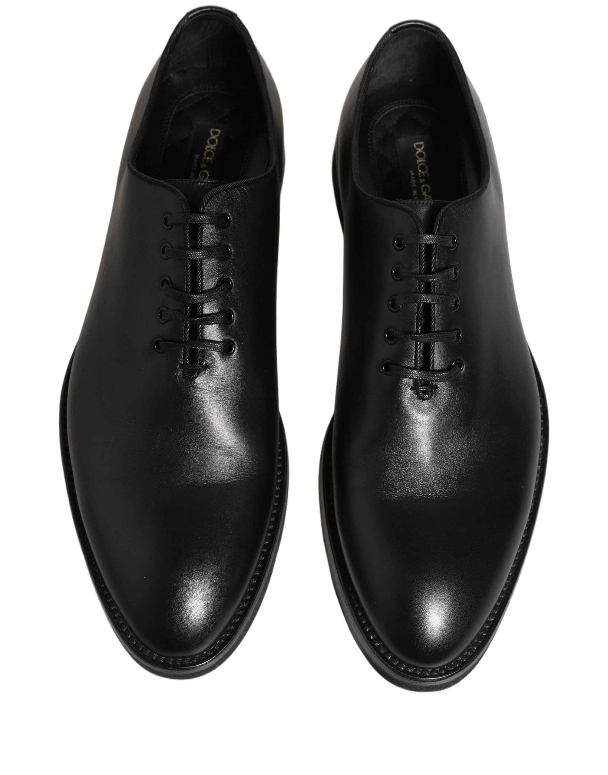 Dolce & Gabbana Black Leather Men Oxford Dress Formal Shoes
