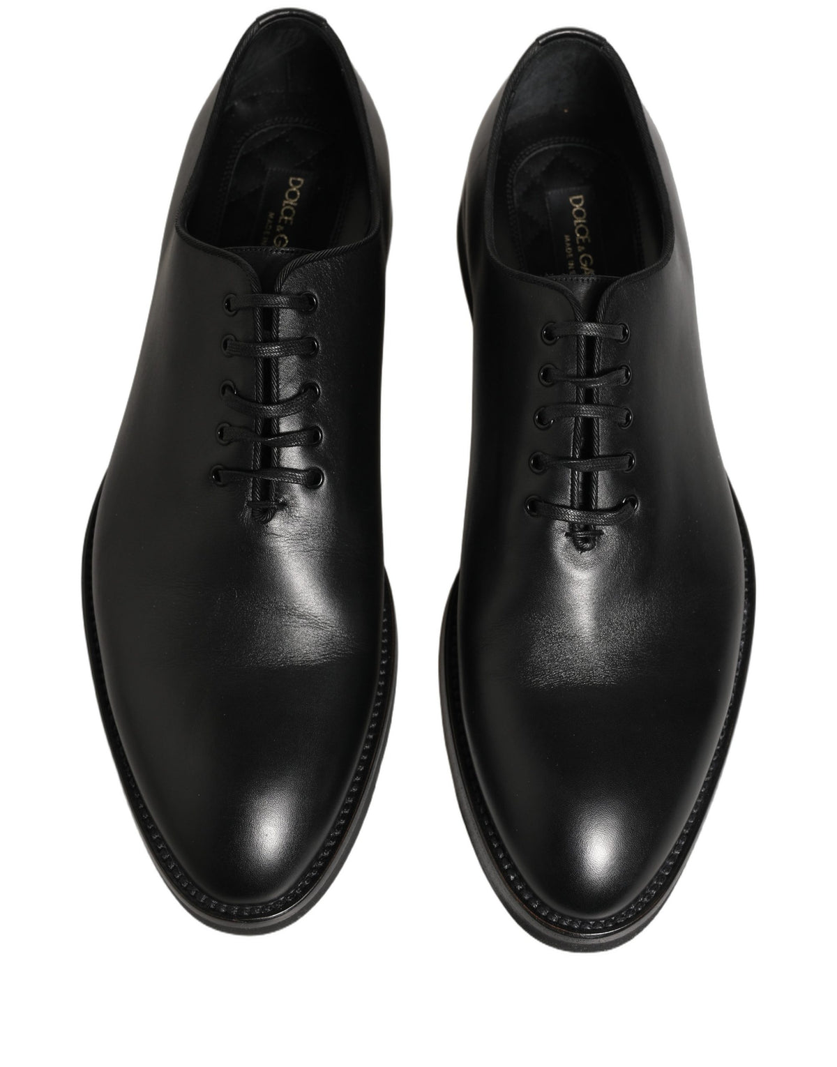 Dolce & Gabbana Black Leather Men Oxford Dress Formal Shoes