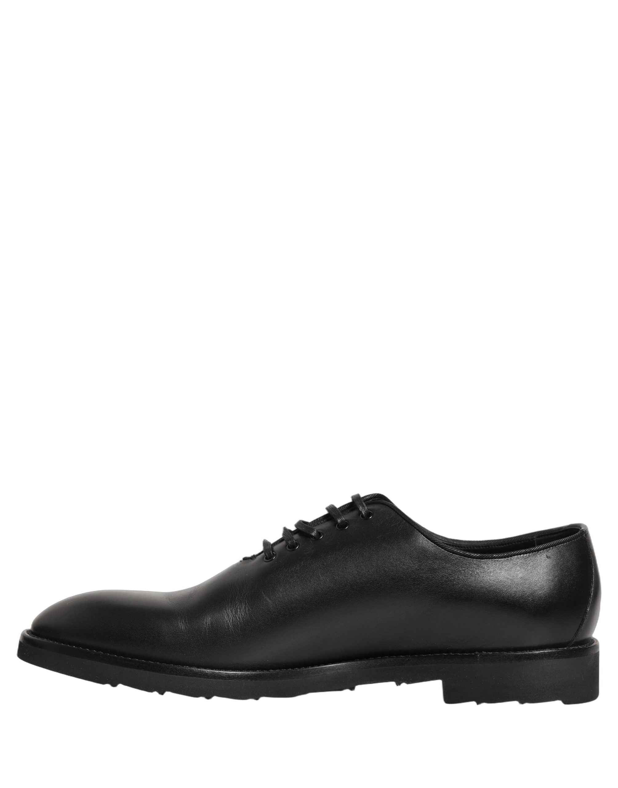 Dolce & Gabbana Black Leather Men Oxford Dress Formal Shoes