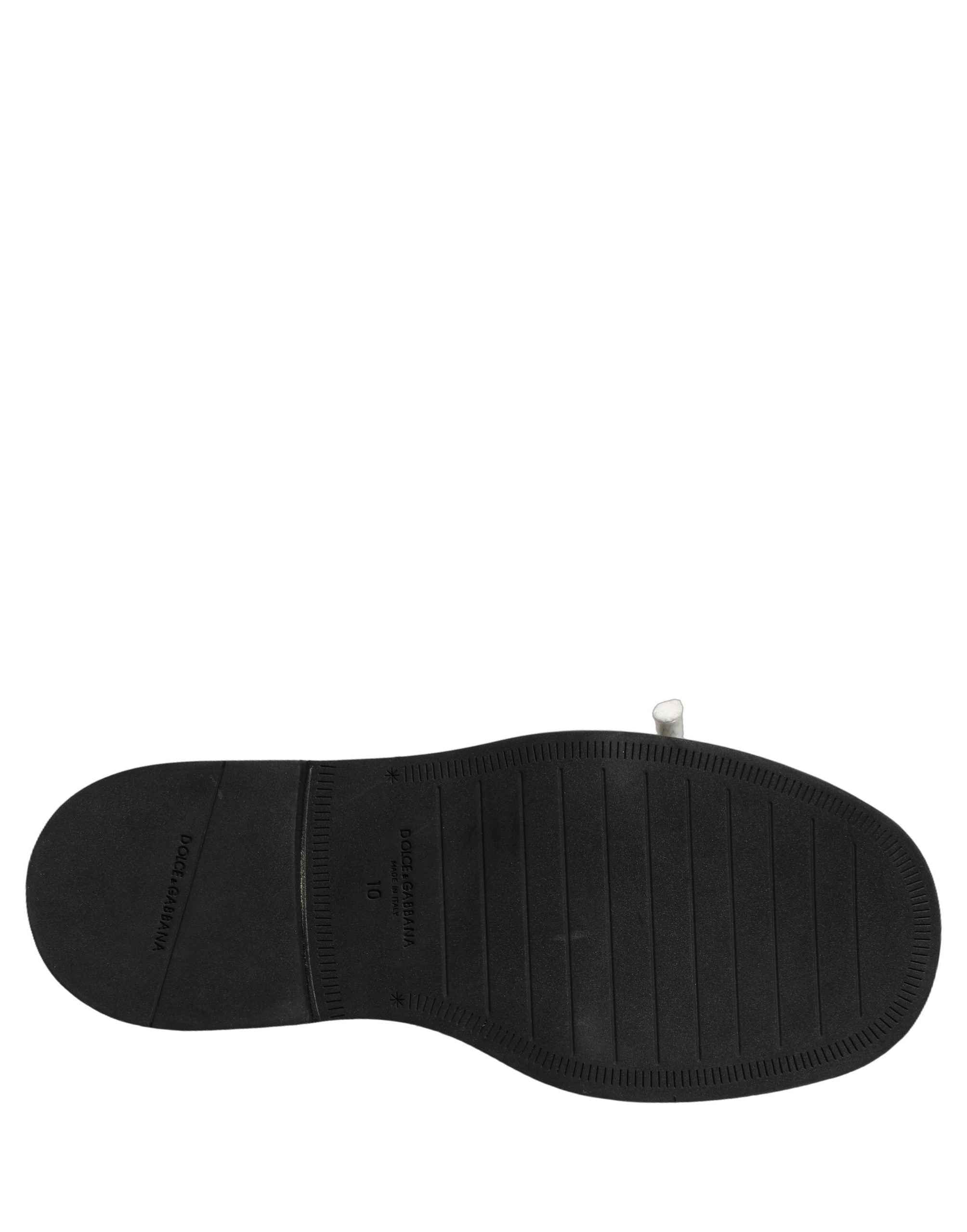 Dolce & Gabbana Brown Leather Slip On Flat Sandals Men Shoes