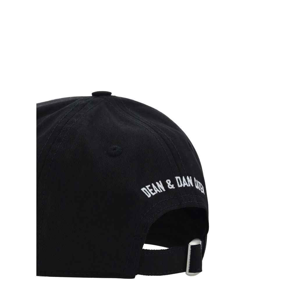Dsquared² Black Cotton Cap (Baseball Hat)