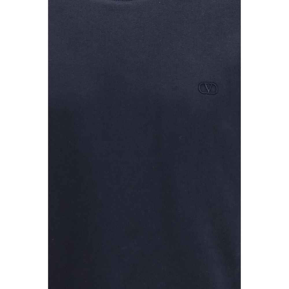 Valentino Blue Cotton Sweatshirt