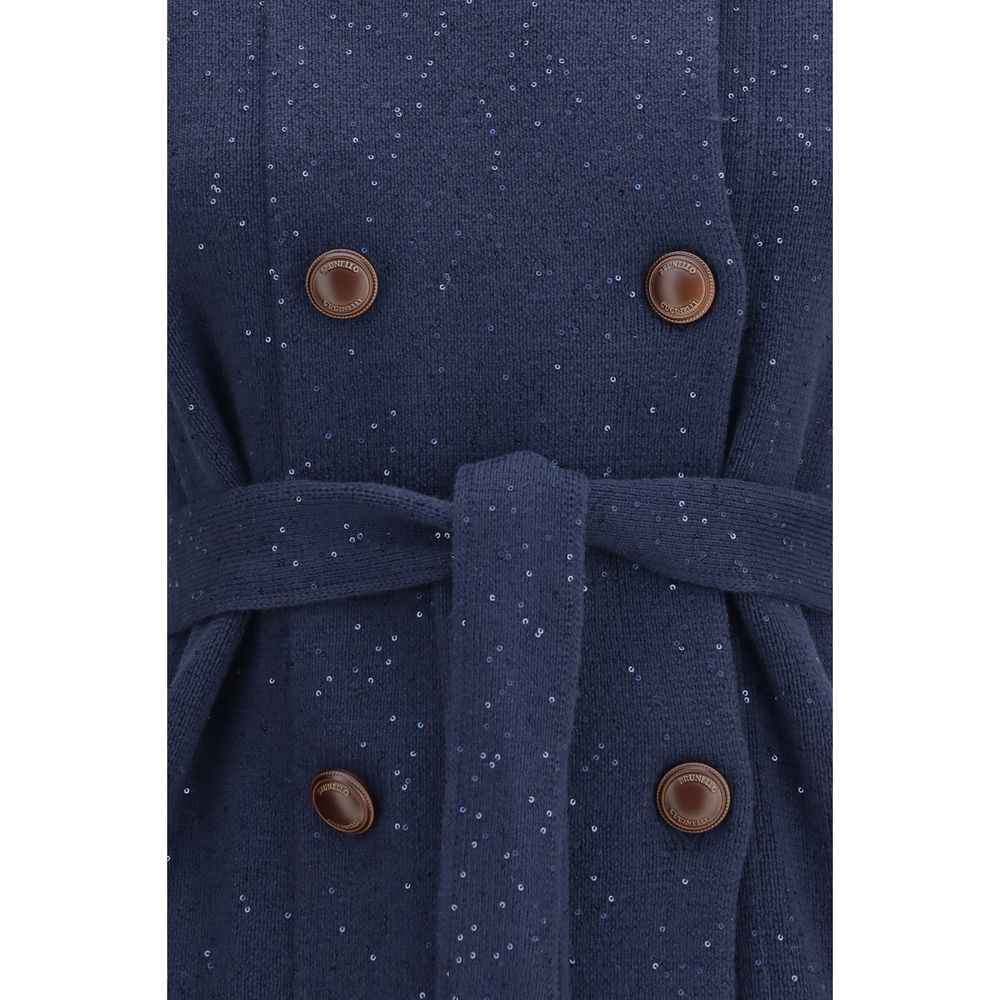 Brunello Cucinelli Blue Cotton Coat