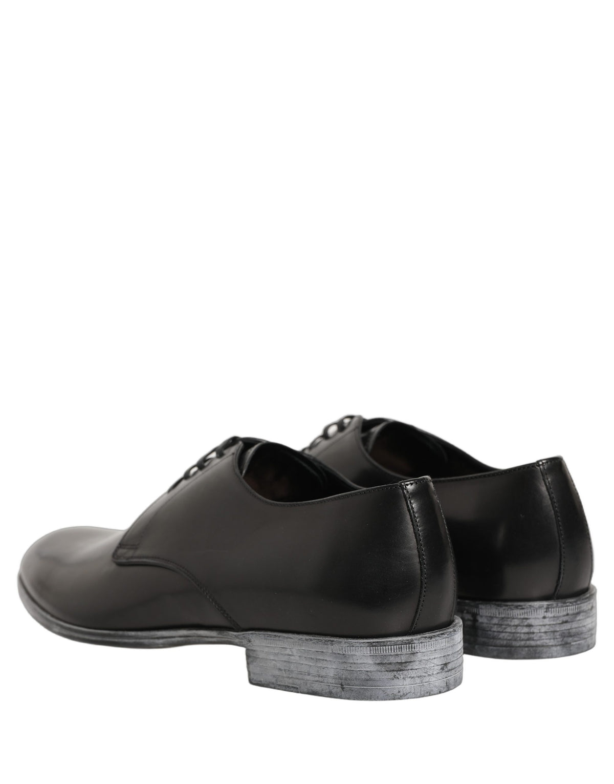 Dolce & Gabbana Dress Black Leather Lace Up Derby Men Shoes