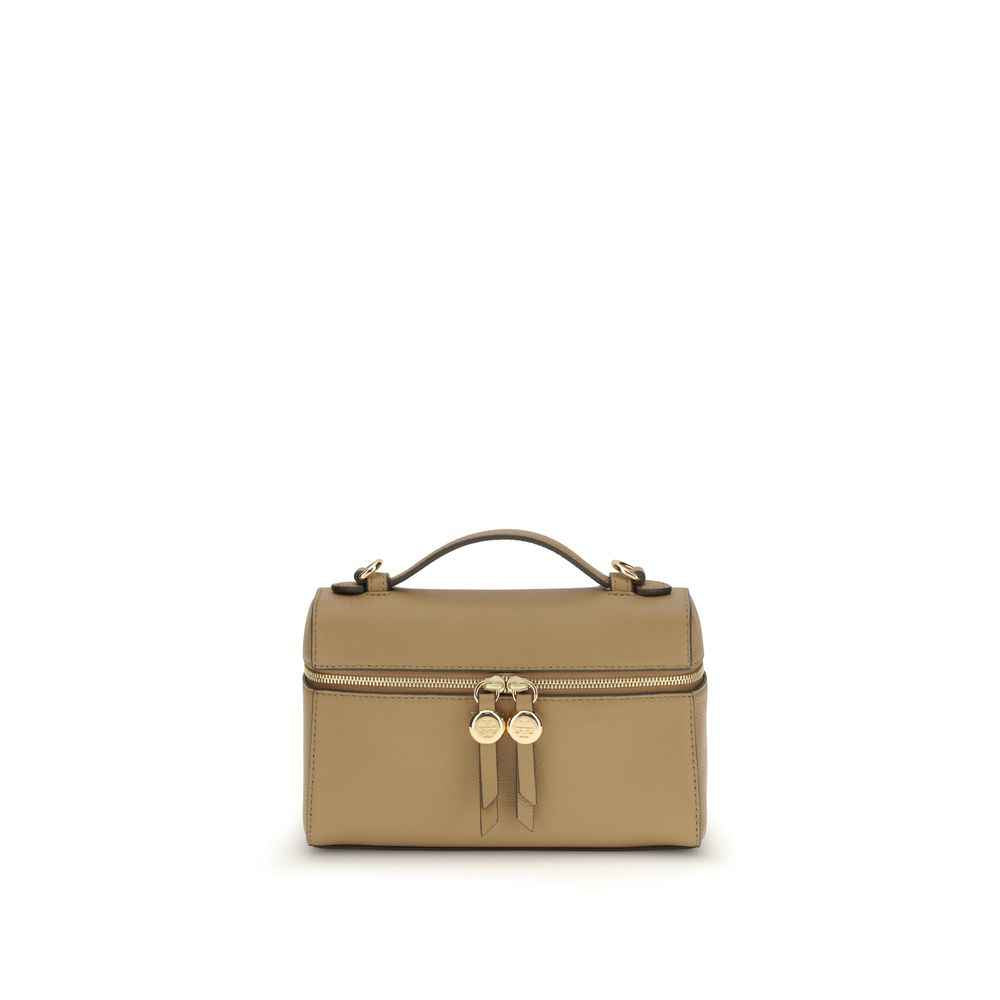 Tory Burch Beige Calf Leather Bos Taurus Shoulder Bag