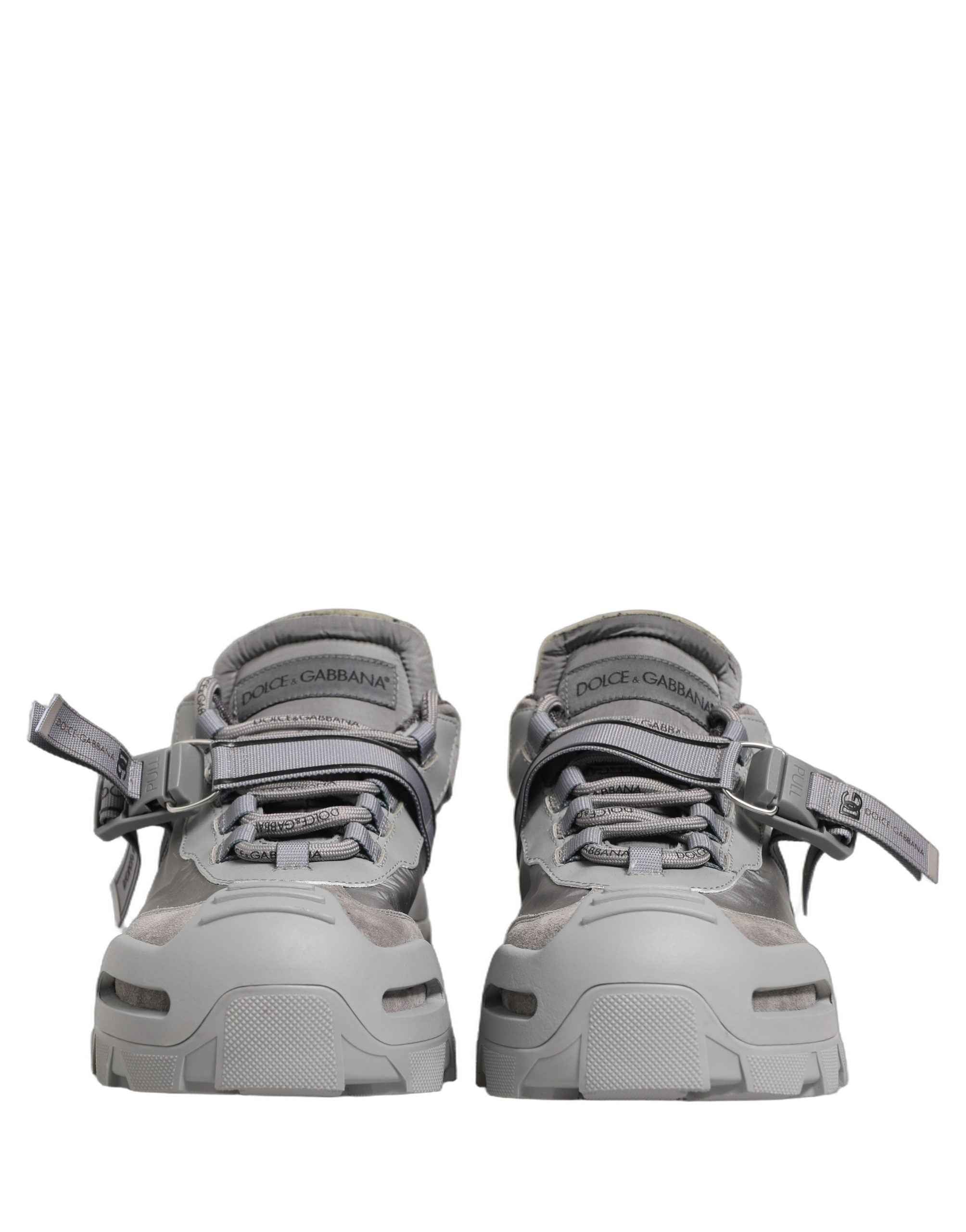 Dolce & Gabbana Gray Airmaster Panelled Low Top Men Sneakers Shoes