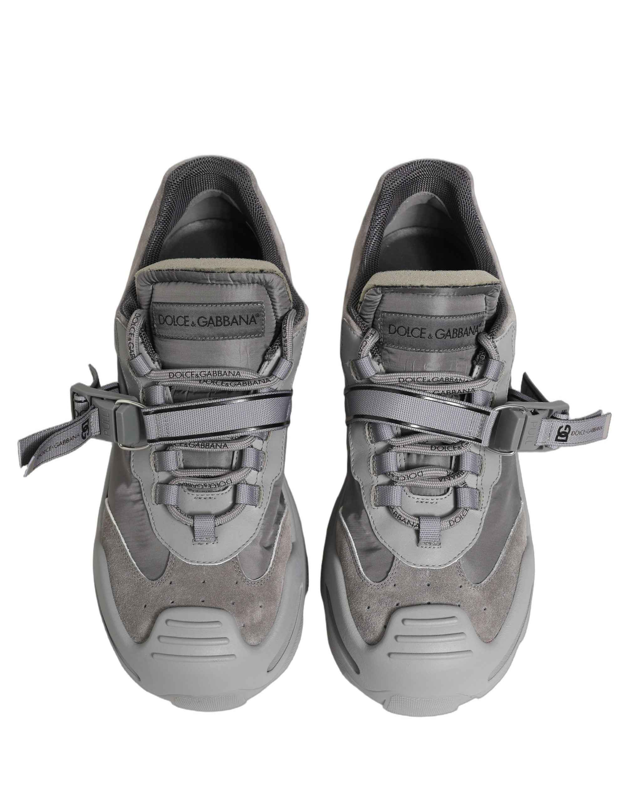 Dolce & Gabbana Gray Airmaster Panelled Low Top Men Sneakers Shoes