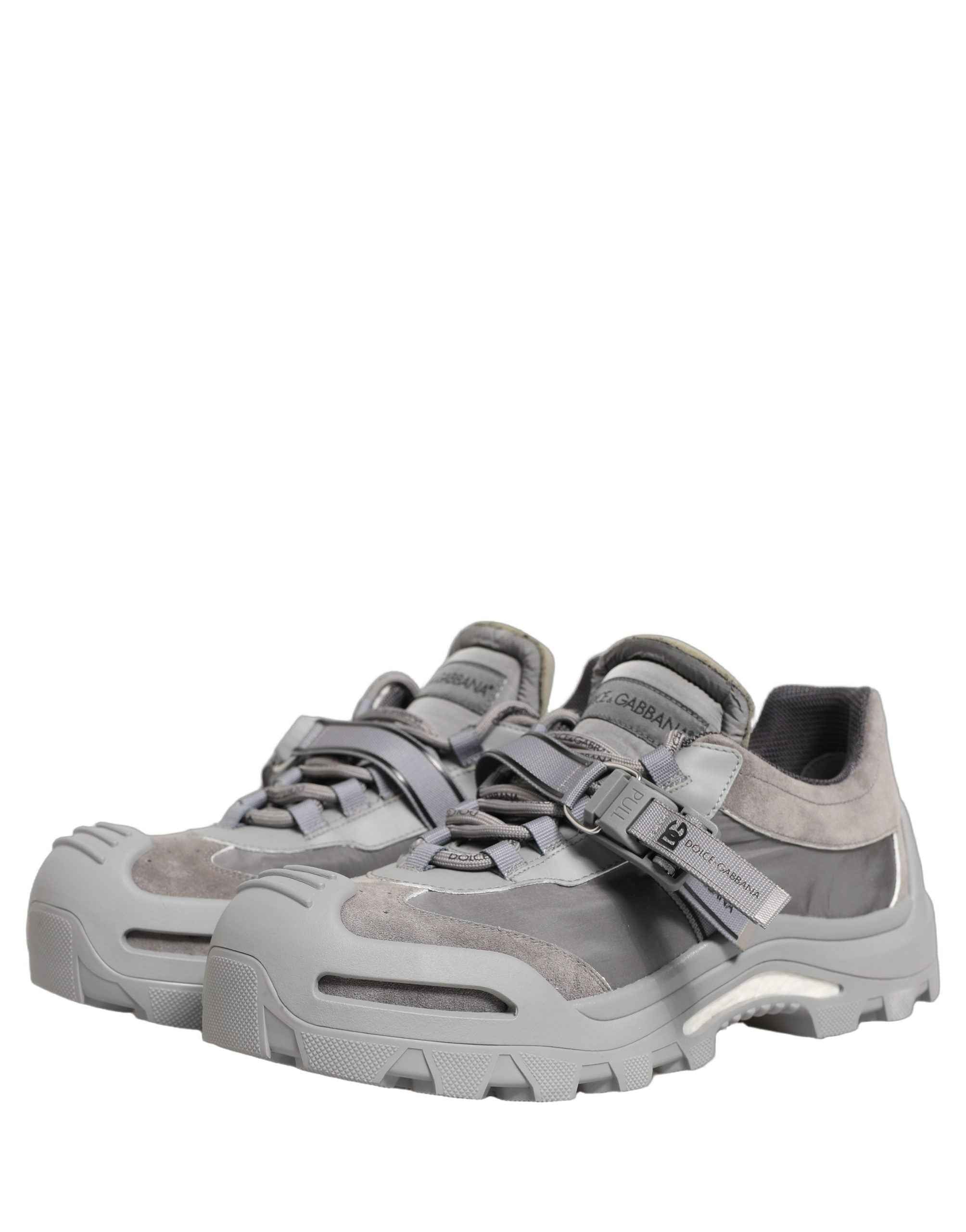 Dolce & Gabbana Gray Airmaster Panelled Low Top Men Sneakers Shoes