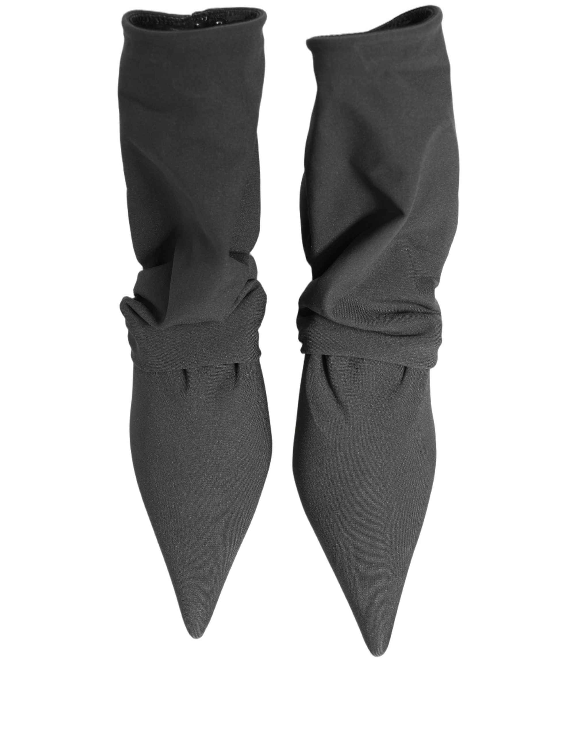 Dolce & Gabbana Gray Stretch Socks Heels Ankle Boots Shoes