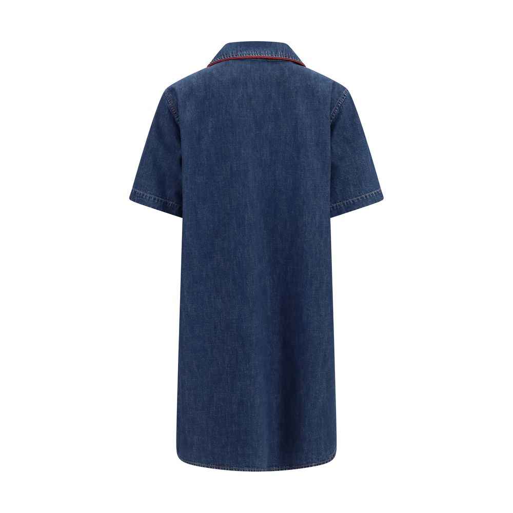Valentino Blue Cotton Casual Dress