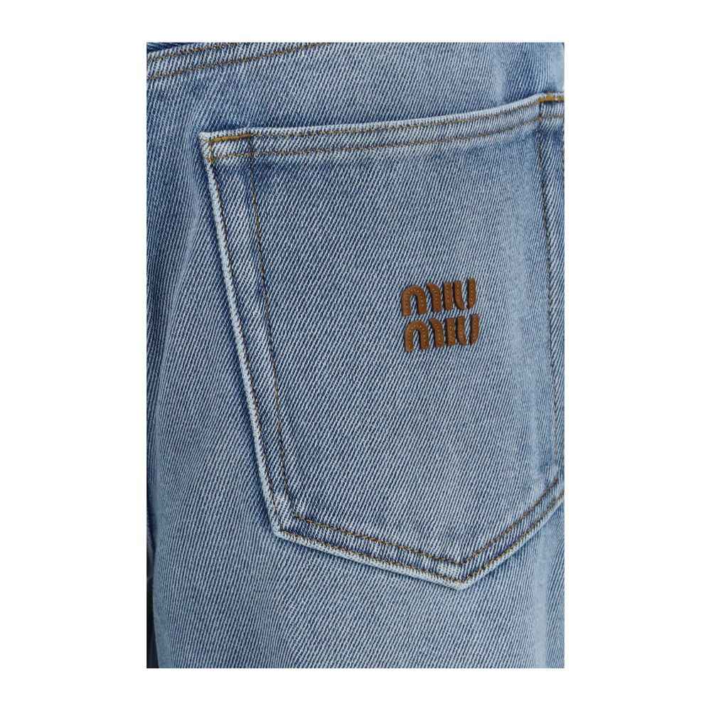 Miu Miu Blue Cotton Relaxed Fit Jeans