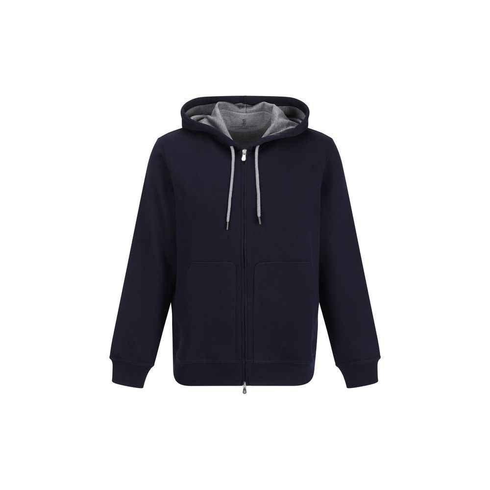 Brunello Cucinelli Blue Cotton Sweatshirt