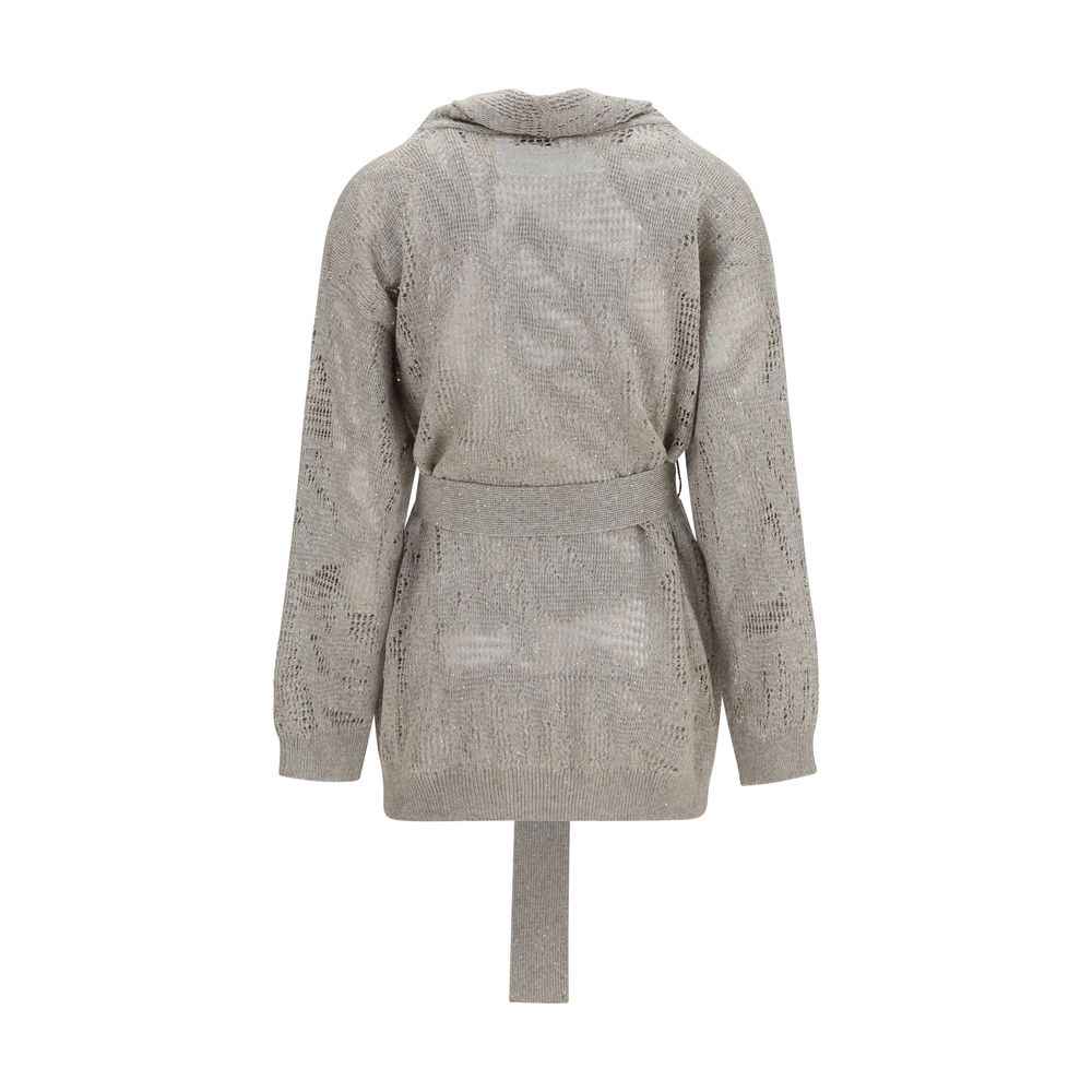 Brunello Cucinelli Beige Linen Cardigan
