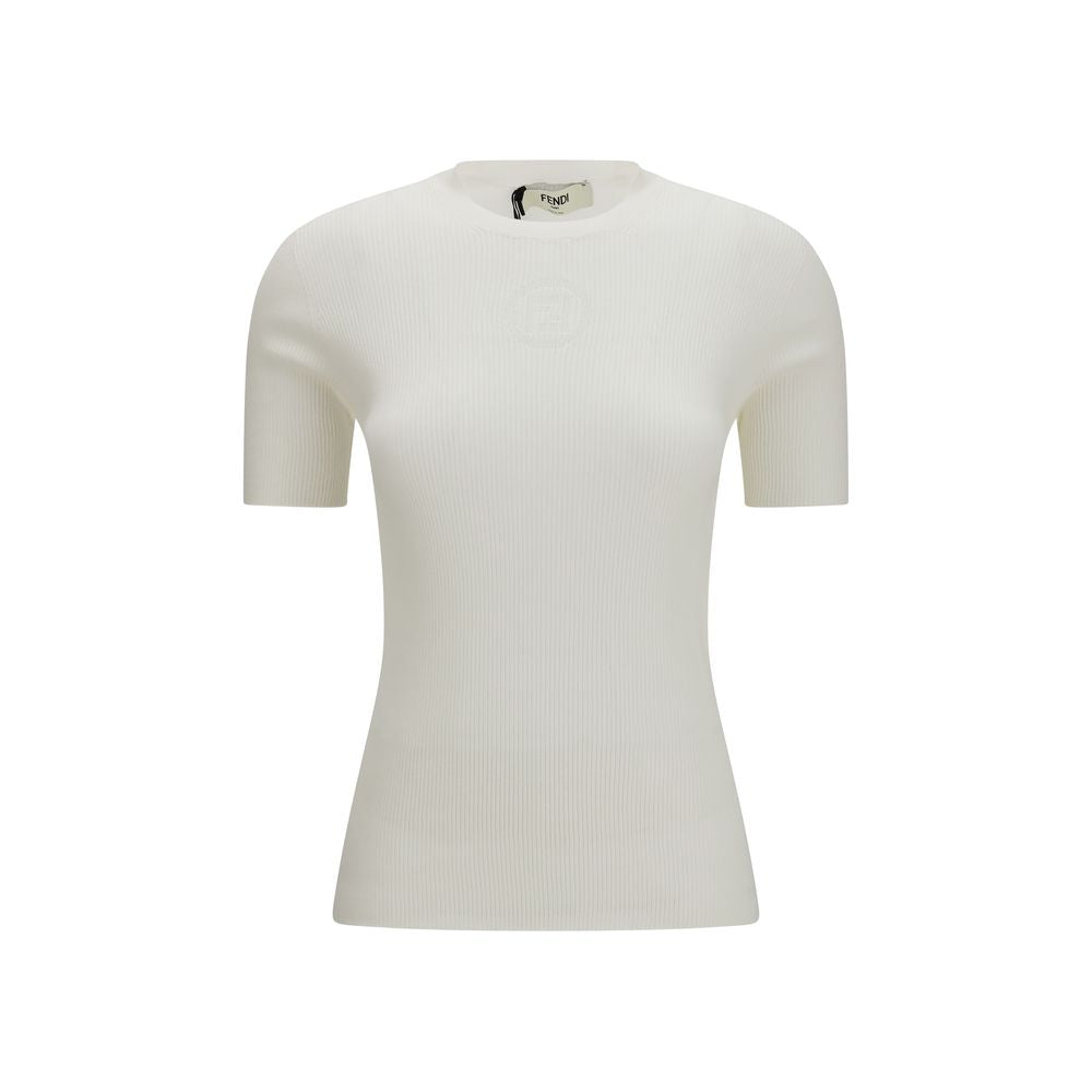 Fendi White Cotton Sweatshirt