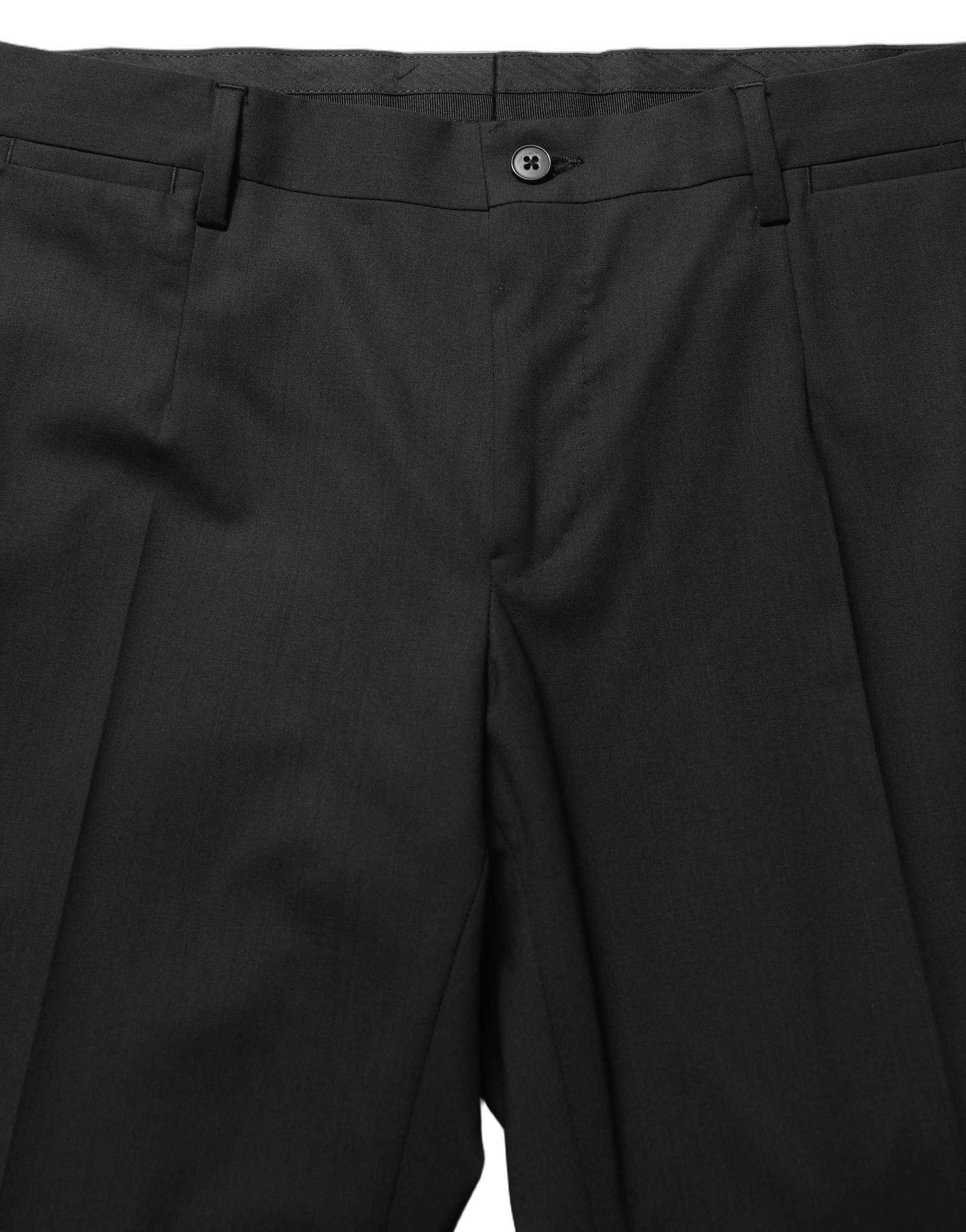 Dolce & Gabbana Black Wool Skinny Leg Dress Men Trouser Pants