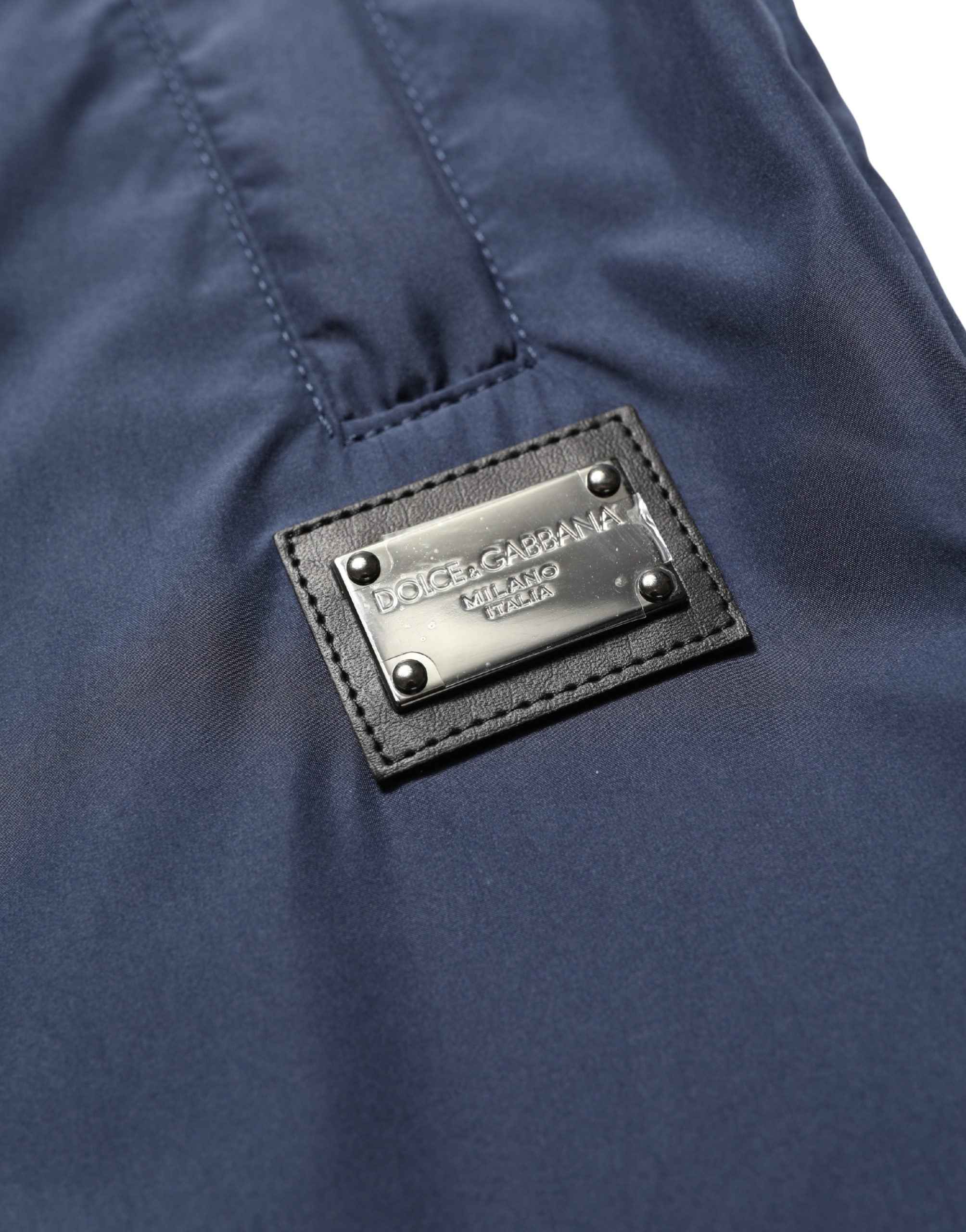 Dolce & Gabbana Dark Blue Polyester Jogger Sweatpants Pants