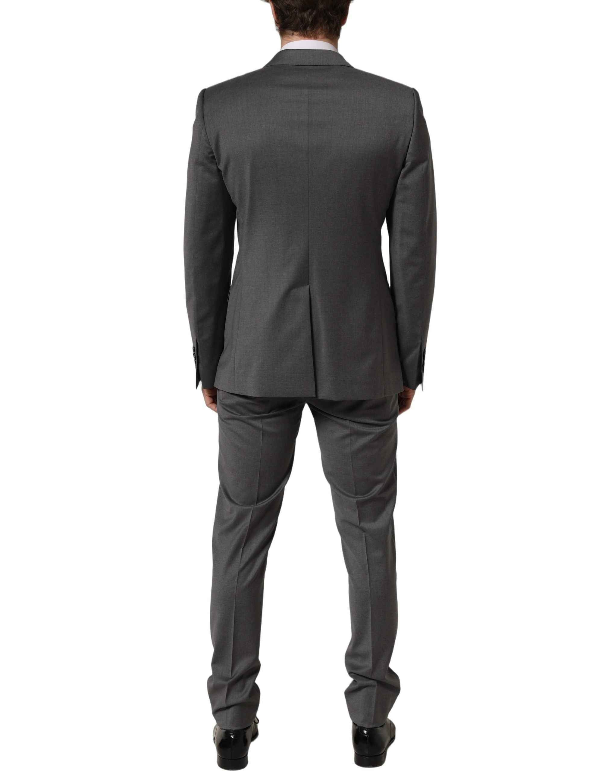 Dolce & Gabbana Gray MARTINI Slim Fit Formal 2Piece Men Suit