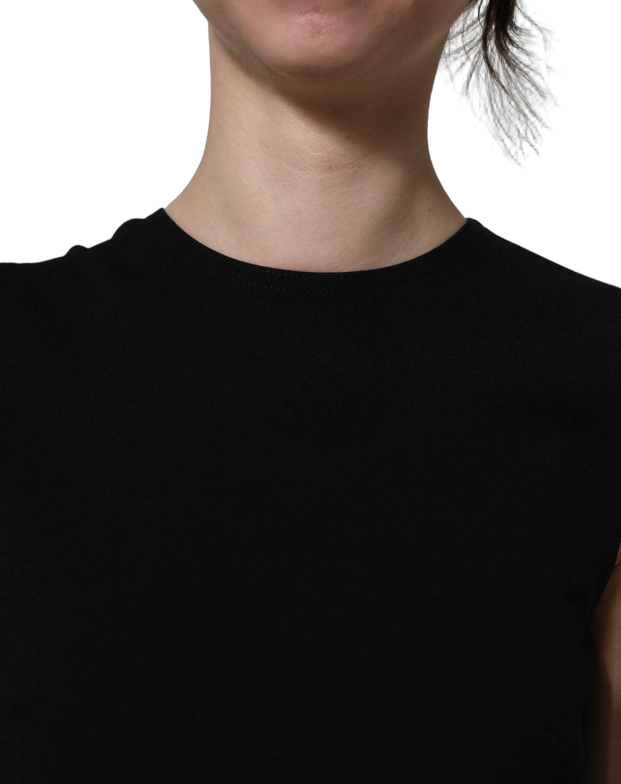 Dolce & Gabbana Black Cut Out Detail Sleeveless Maxi Dress