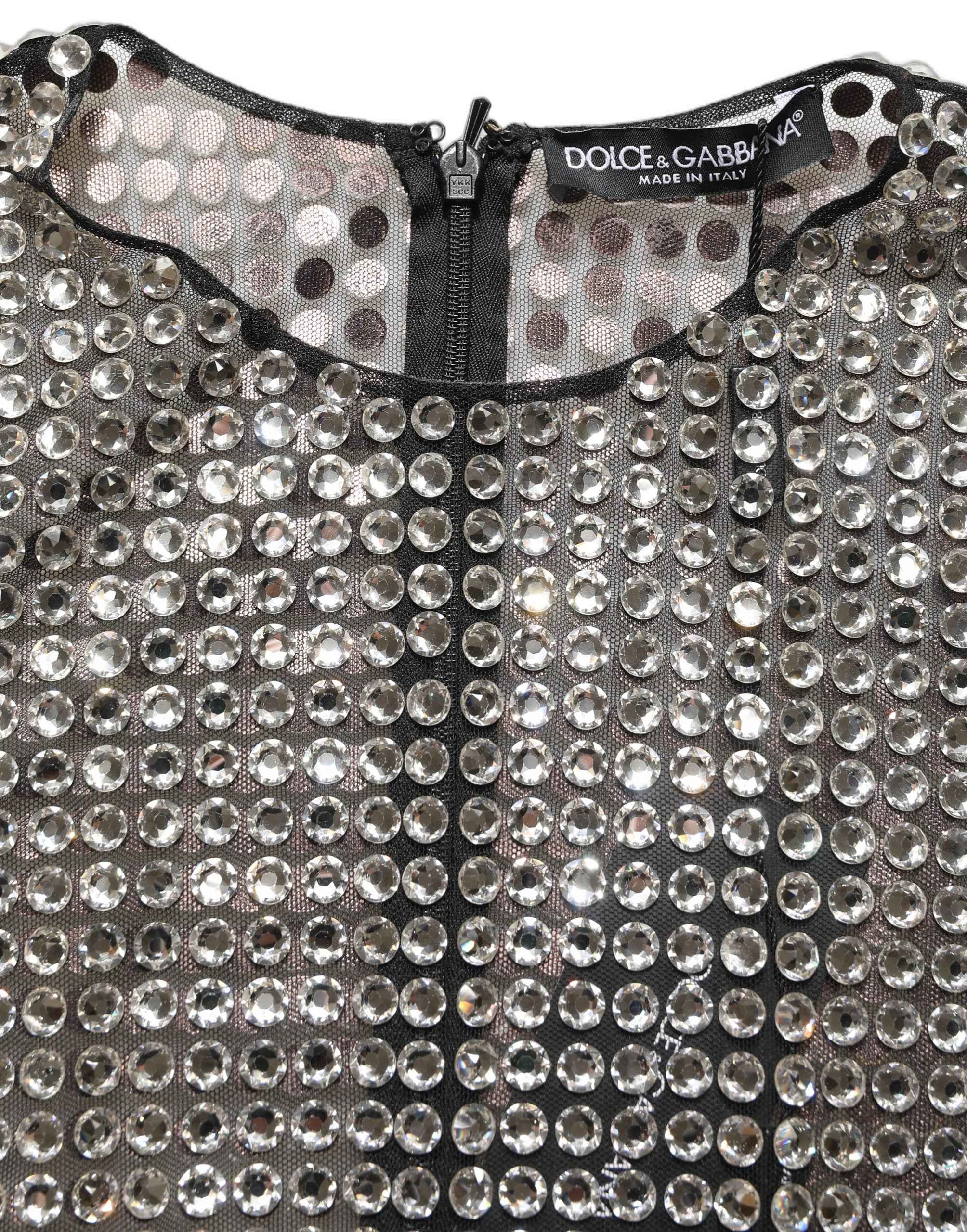 Dolce & Gabbana Beige Crystal Embellished Long Gown Dress