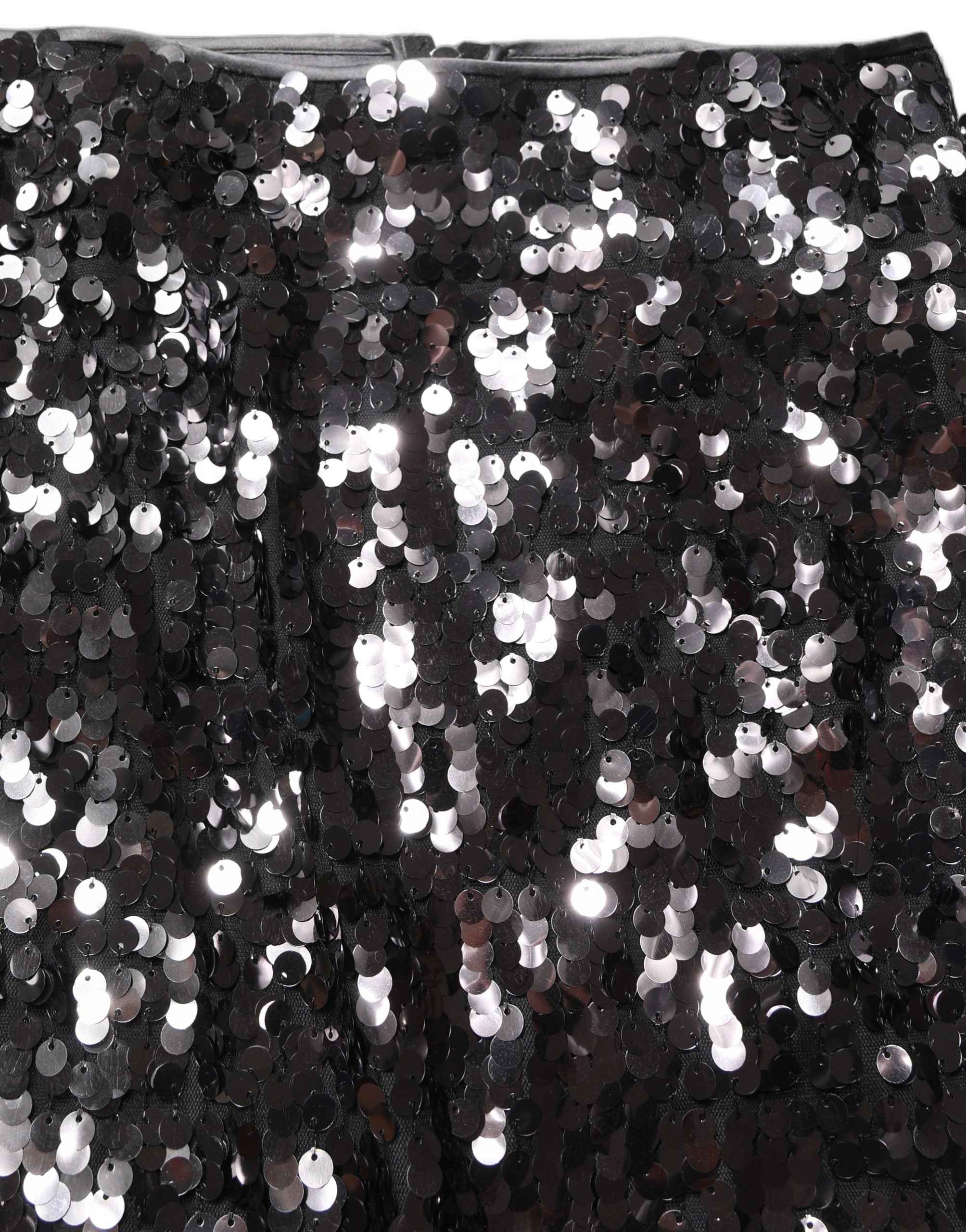 Dolce & Gabbana Brown Sequinned Embellished PencilCut Skirt