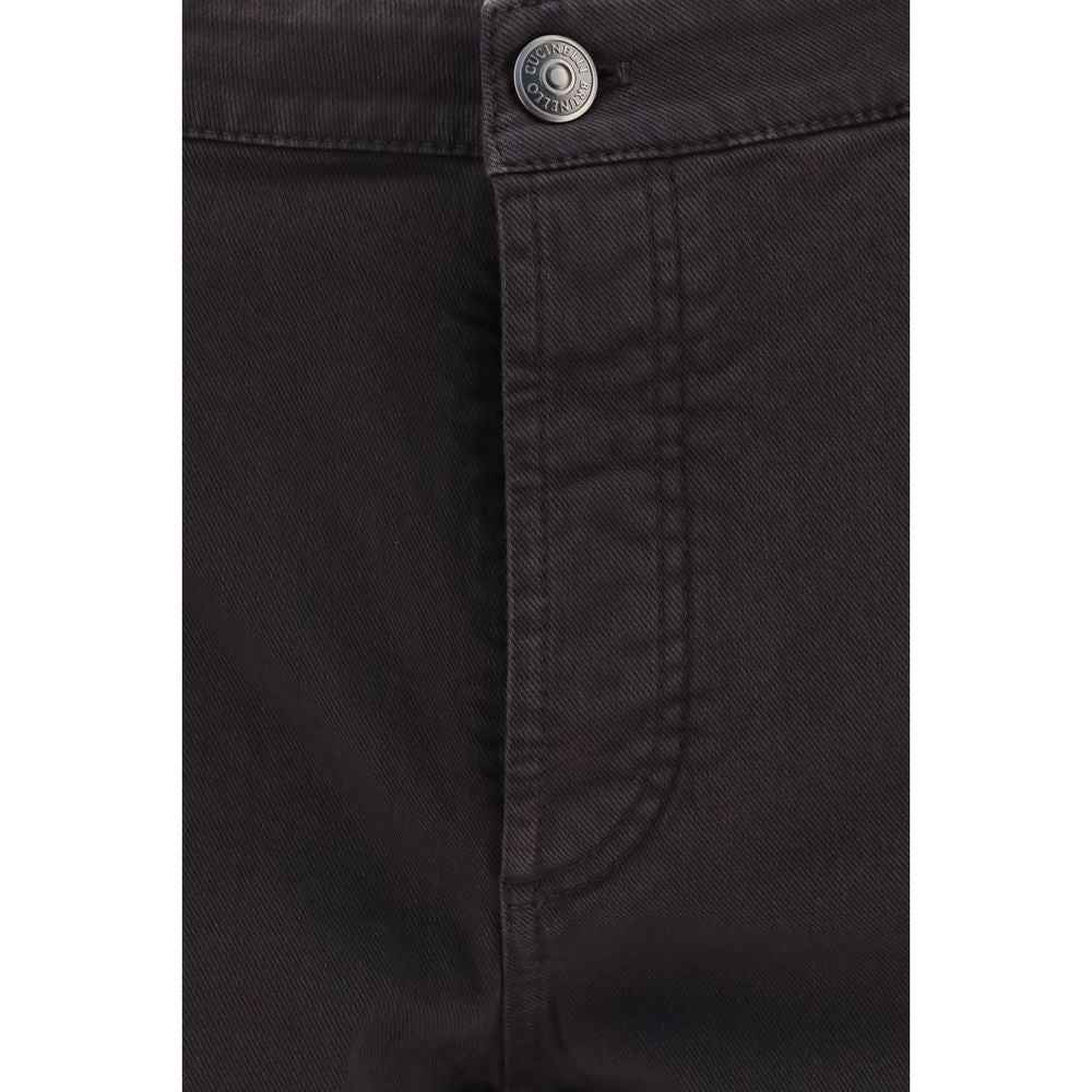 Brunello Cucinelli Brown Cotton Cropped Jeans