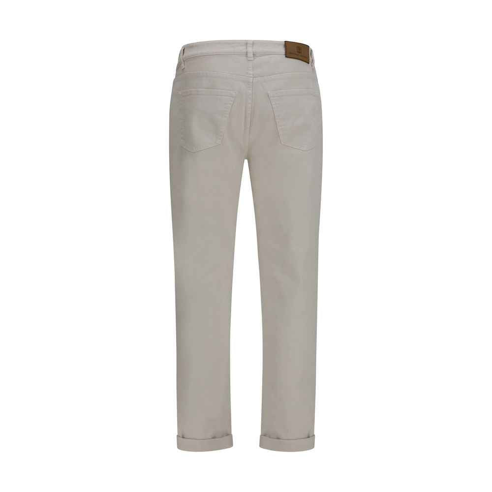 Brunello Cucinelli White Cotton Jeans Denim
