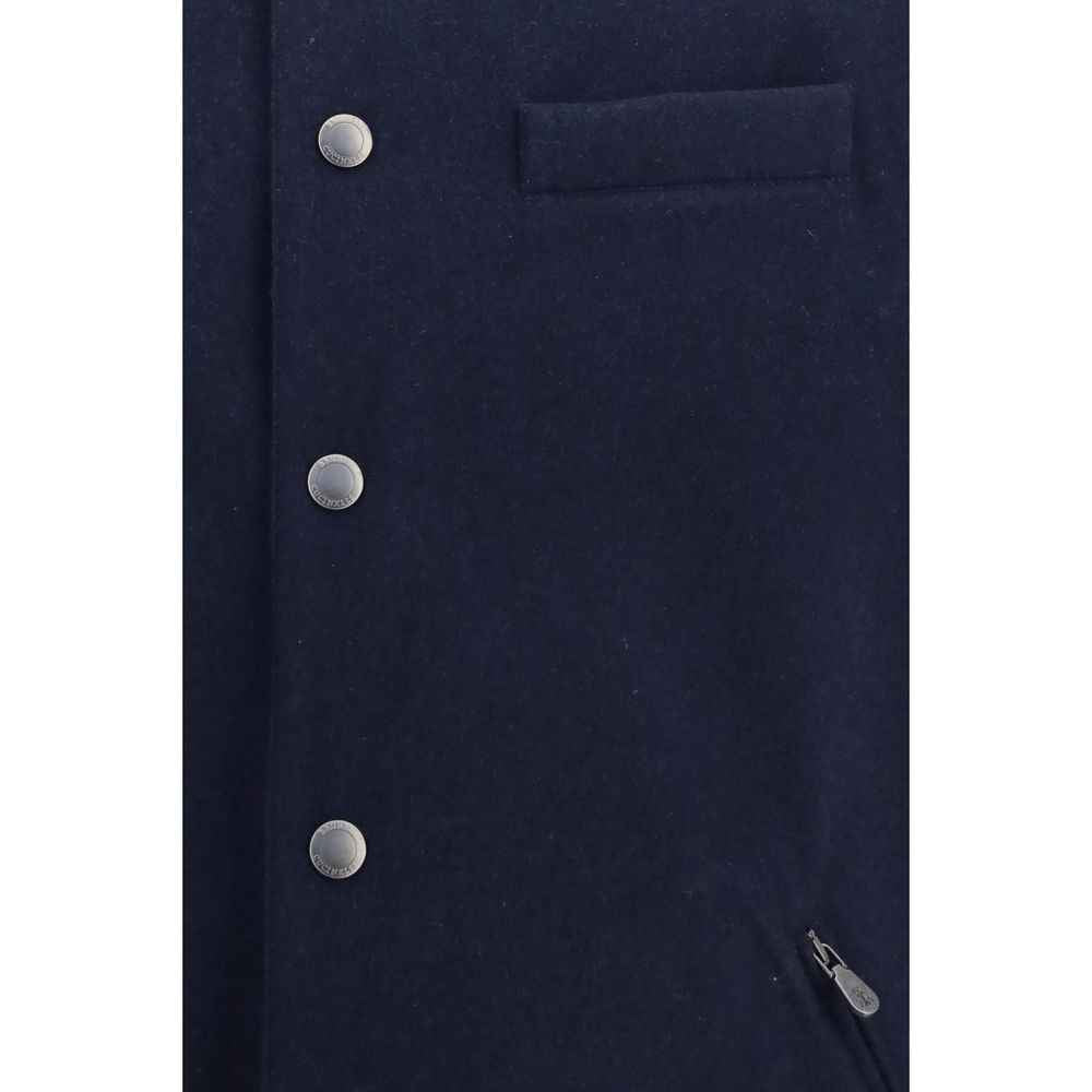 Brunello Cucinelli Blue Wool Oves Aries Sleeveless Jacket
