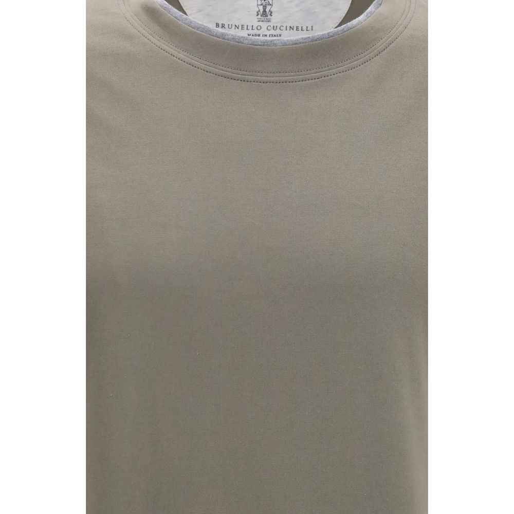 Brunello Cucinelli Bicolor Cotton T-Shirt