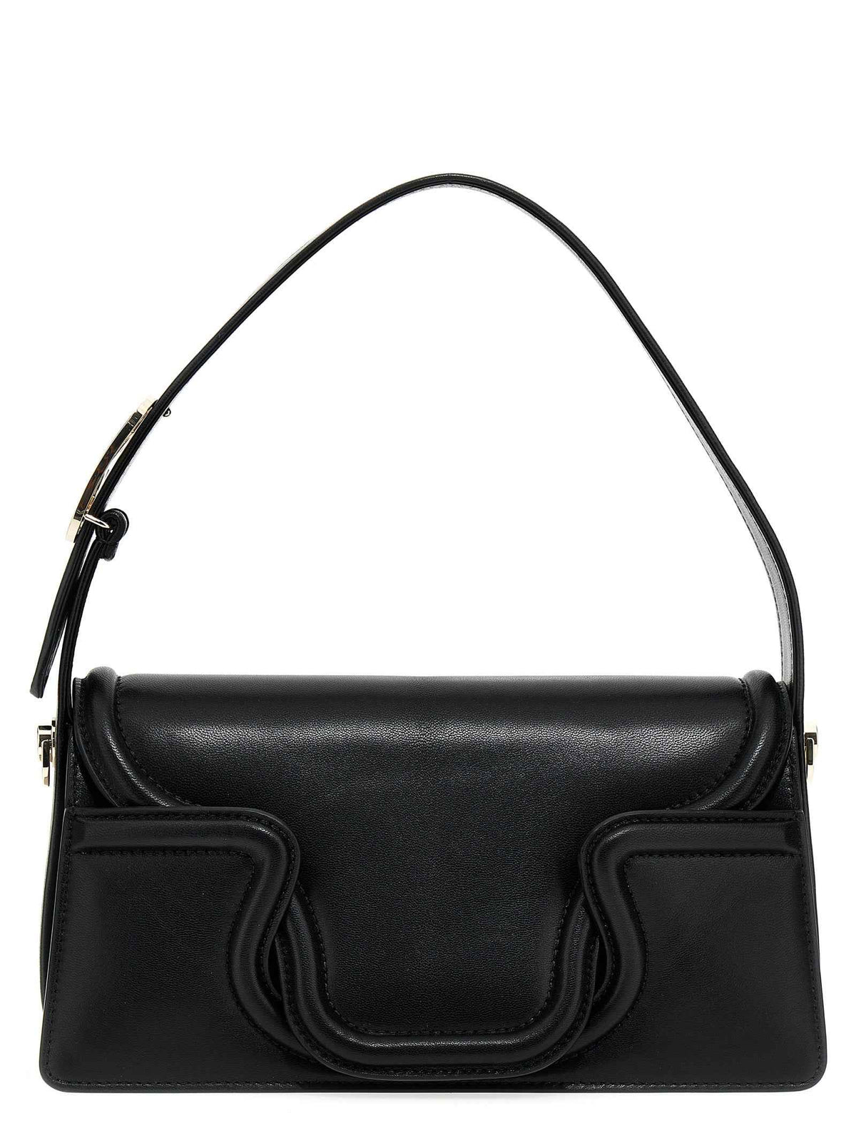 Valentino Garavani Black Leather Shoulder Bag