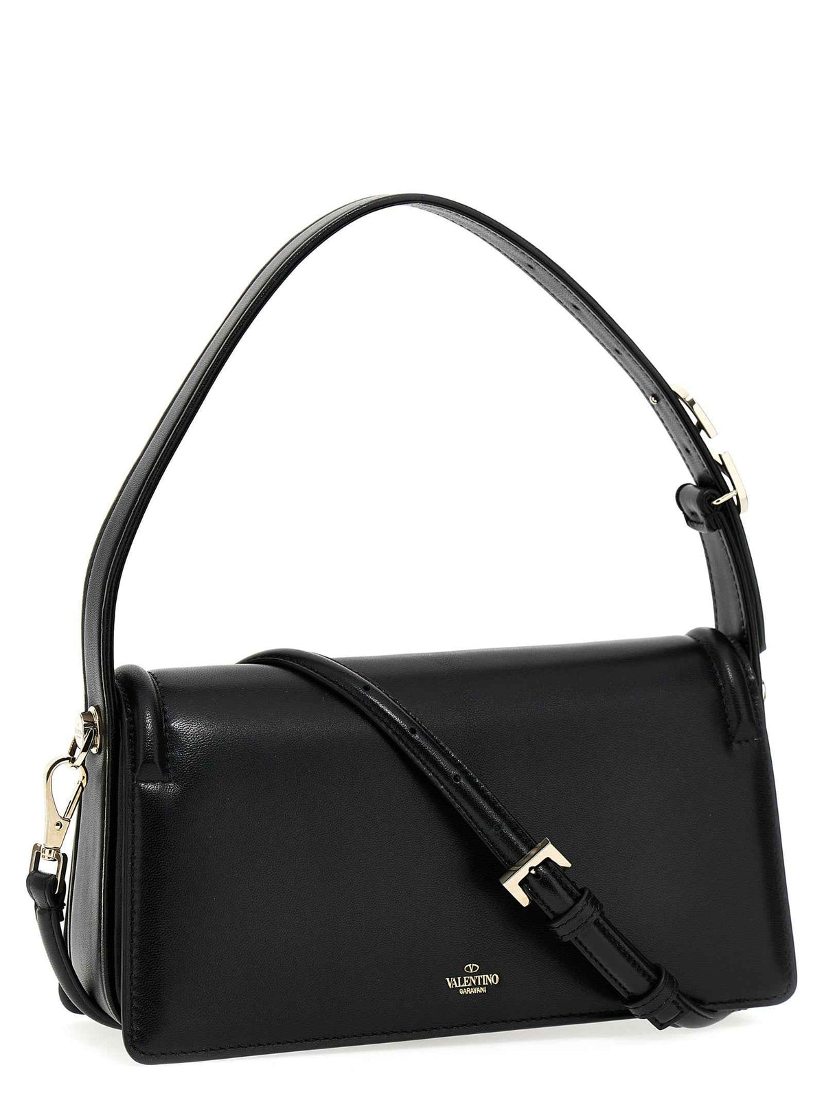 Valentino Garavani Black Leather Shoulder Bag