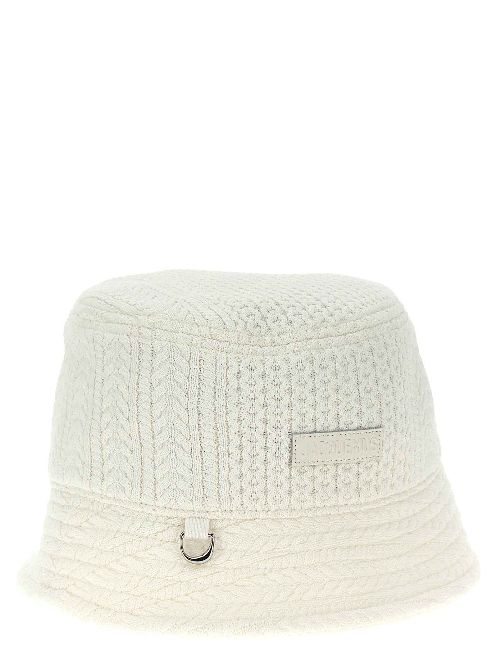 Jacquemus White Viscose Bucket Hat