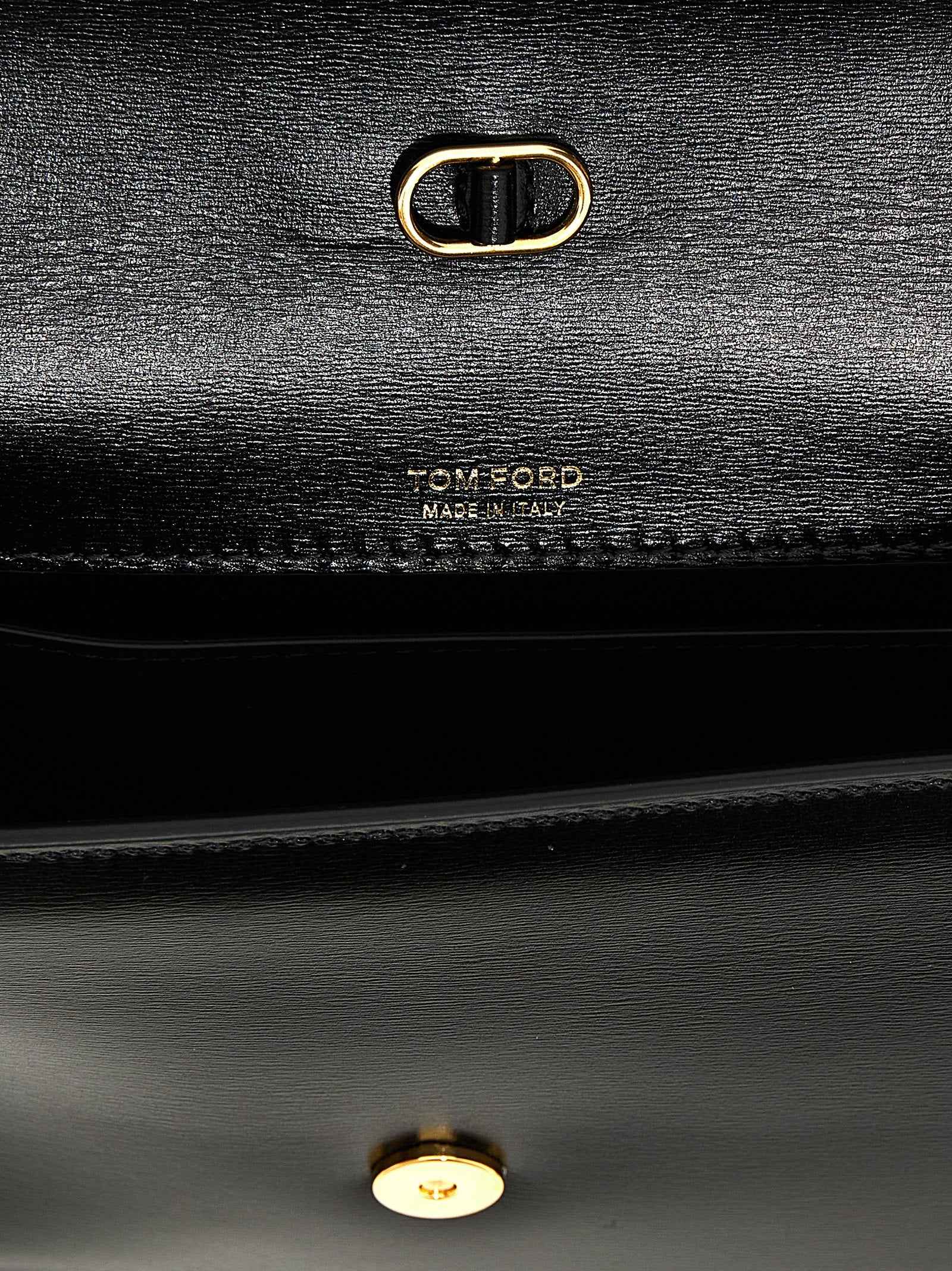 Tom Ford Black Leather Crossbody Bag